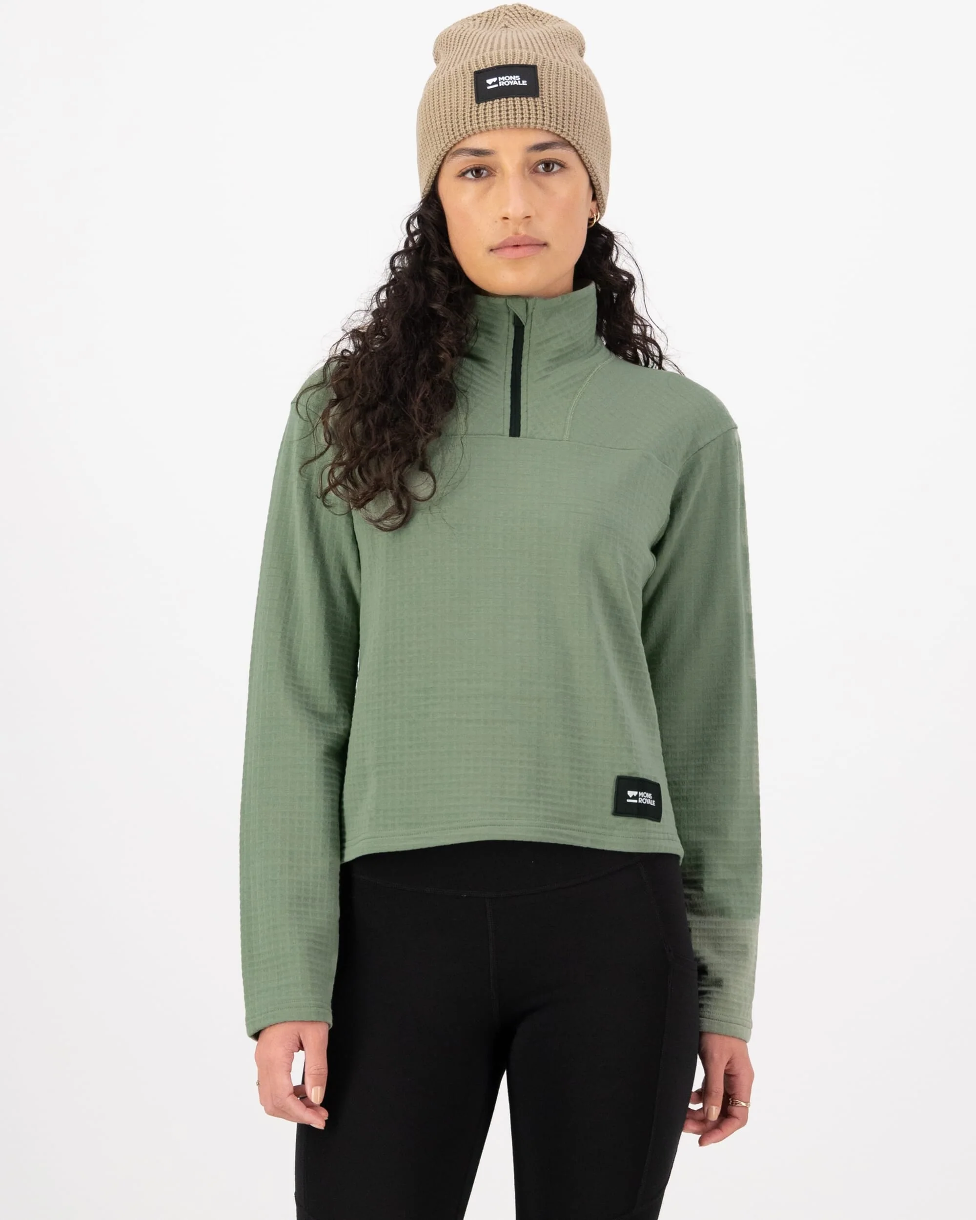 Offgrid Merino Fleece Long Sleeve - Willow | Women's Mid Layer - Image 3