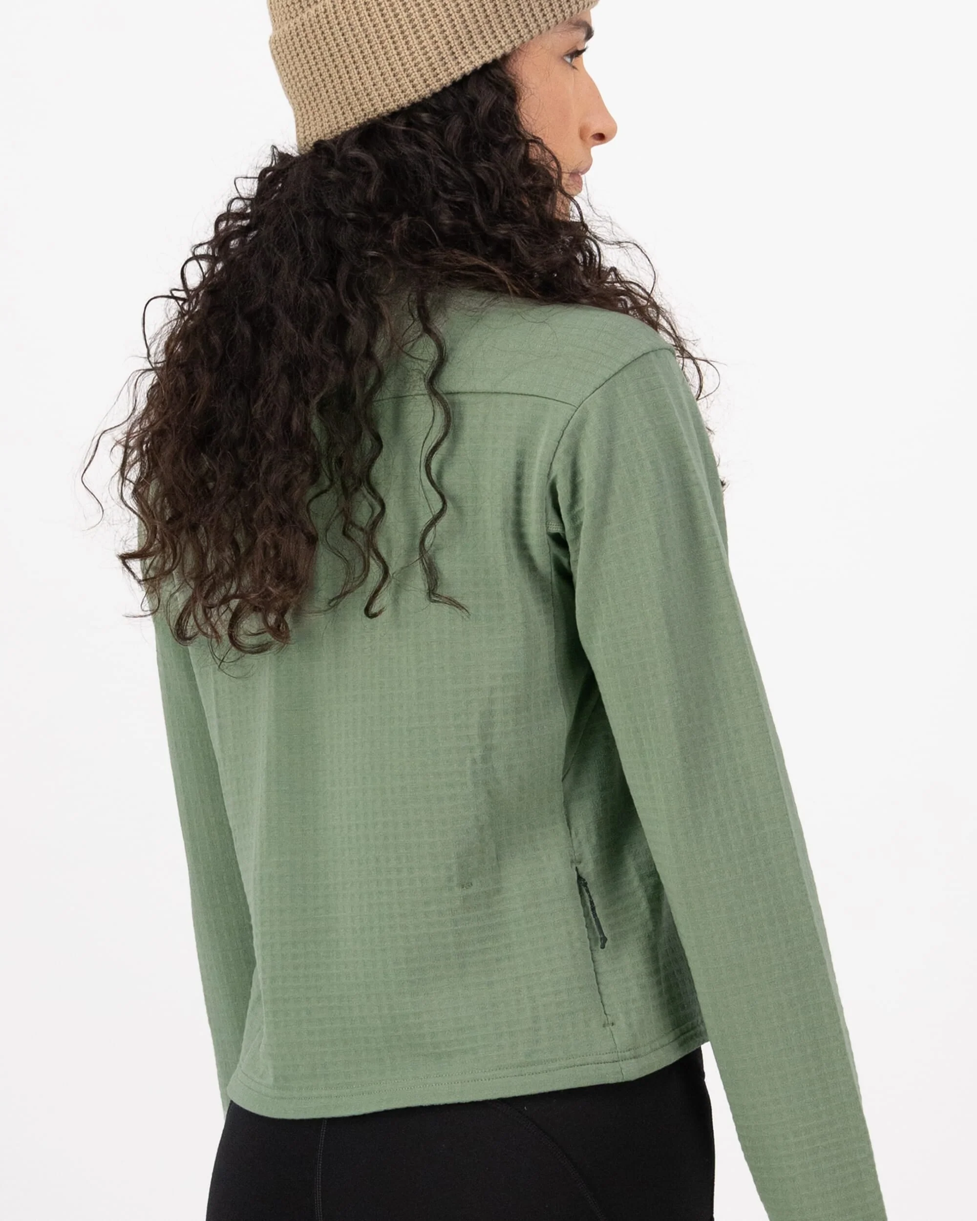 Offgrid Merino Fleece Long Sleeve - Willow | Women's Mid Layer - Image 4