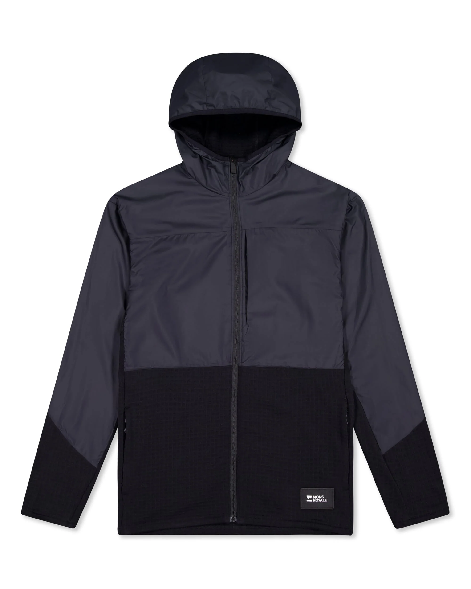 Offgrid Merino Fleece Wind Jacket - Black | Men's Mid Layer - Image 6