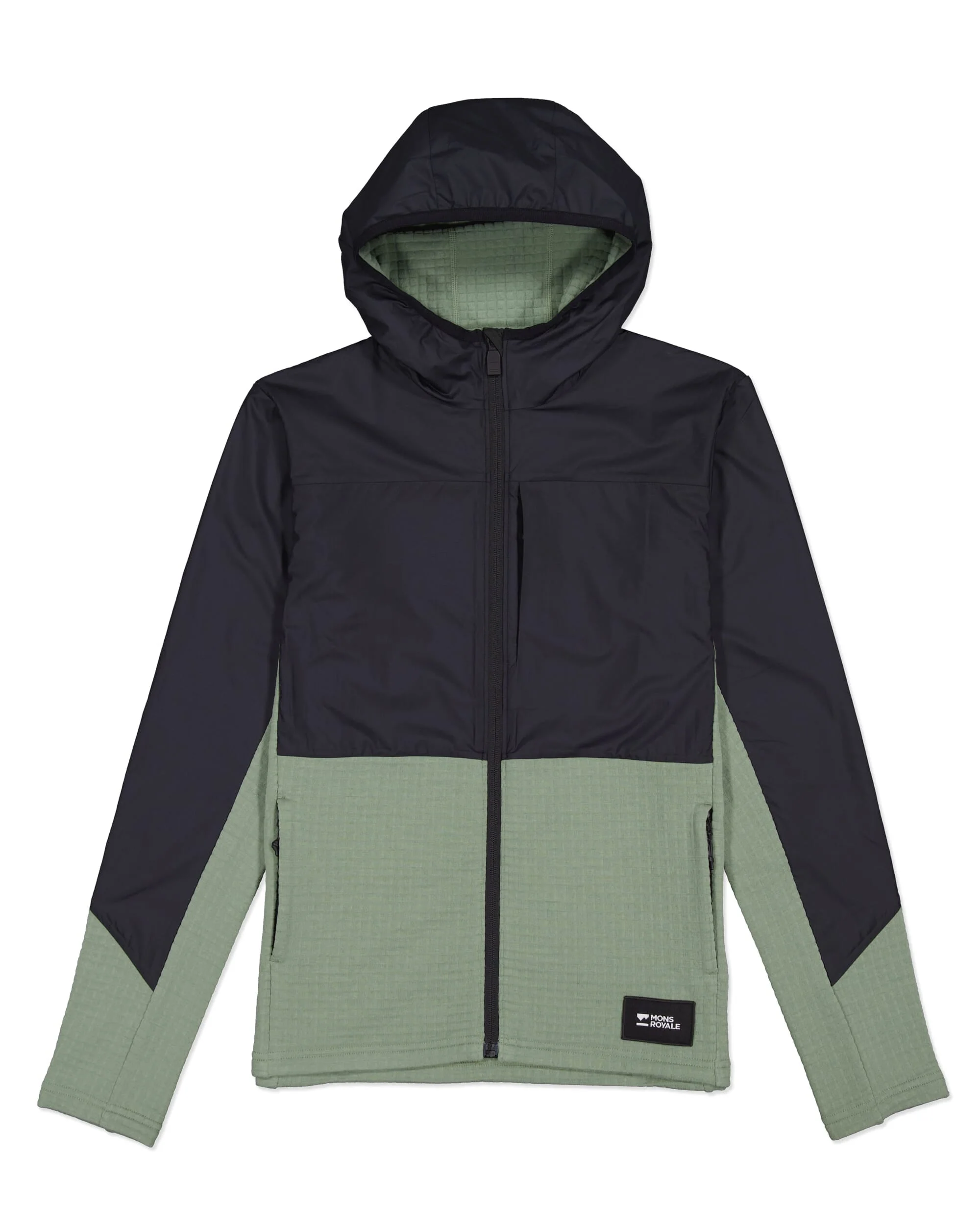 Offgrid Merino Fleece Wind Jacket - Willow / Black | Women's Mid Layer - Image 7