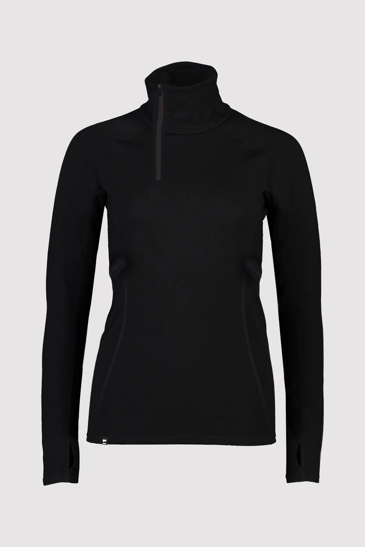 Olympus Merino Base Layer 1/2 Zip Long Sleeve - Black | Women's Long Sleeve Top - Image 3