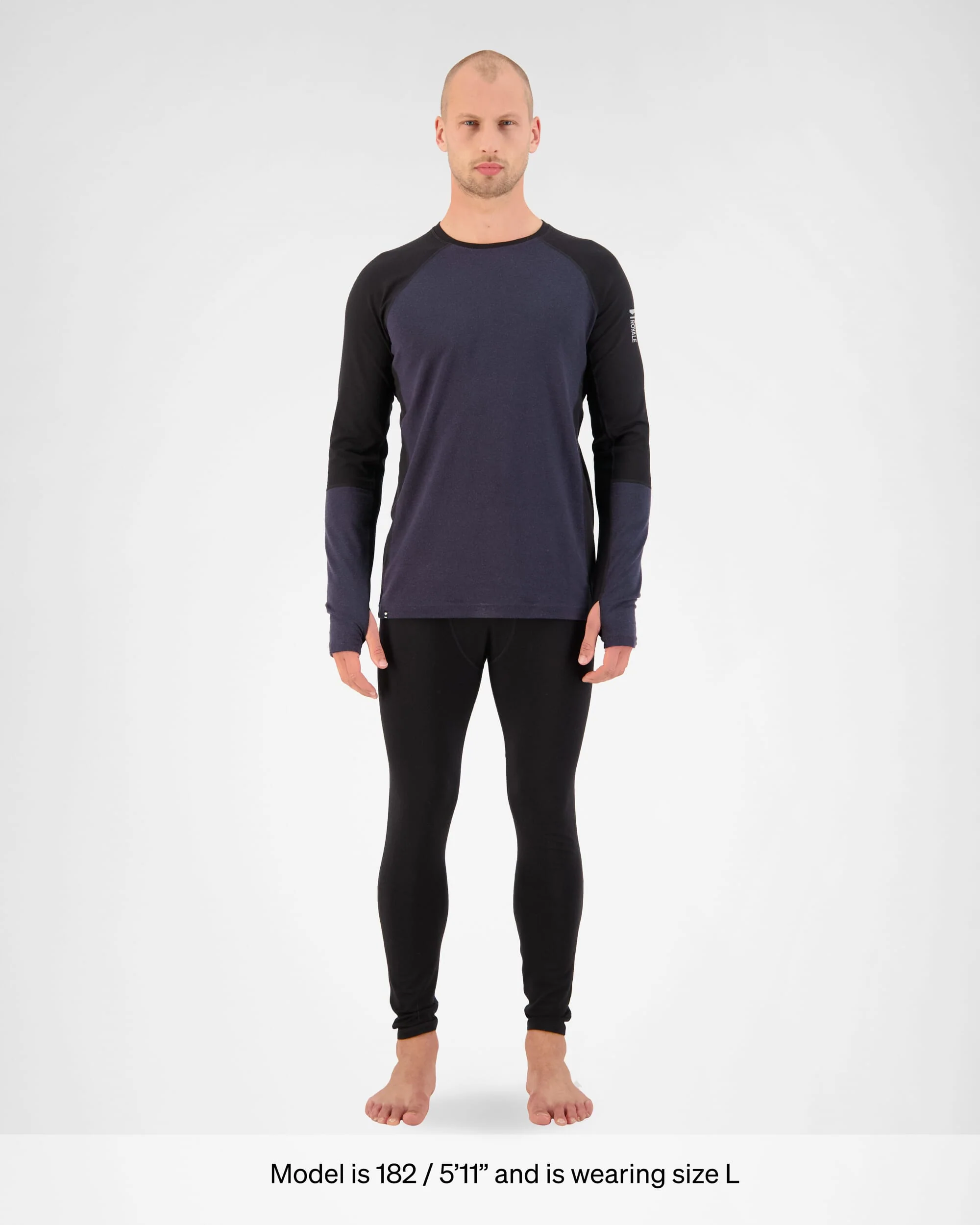 Olympus Merino Base Layer Long Sleeve - Black / 9 Iron | Men's Long Sleeve Top - Image 3