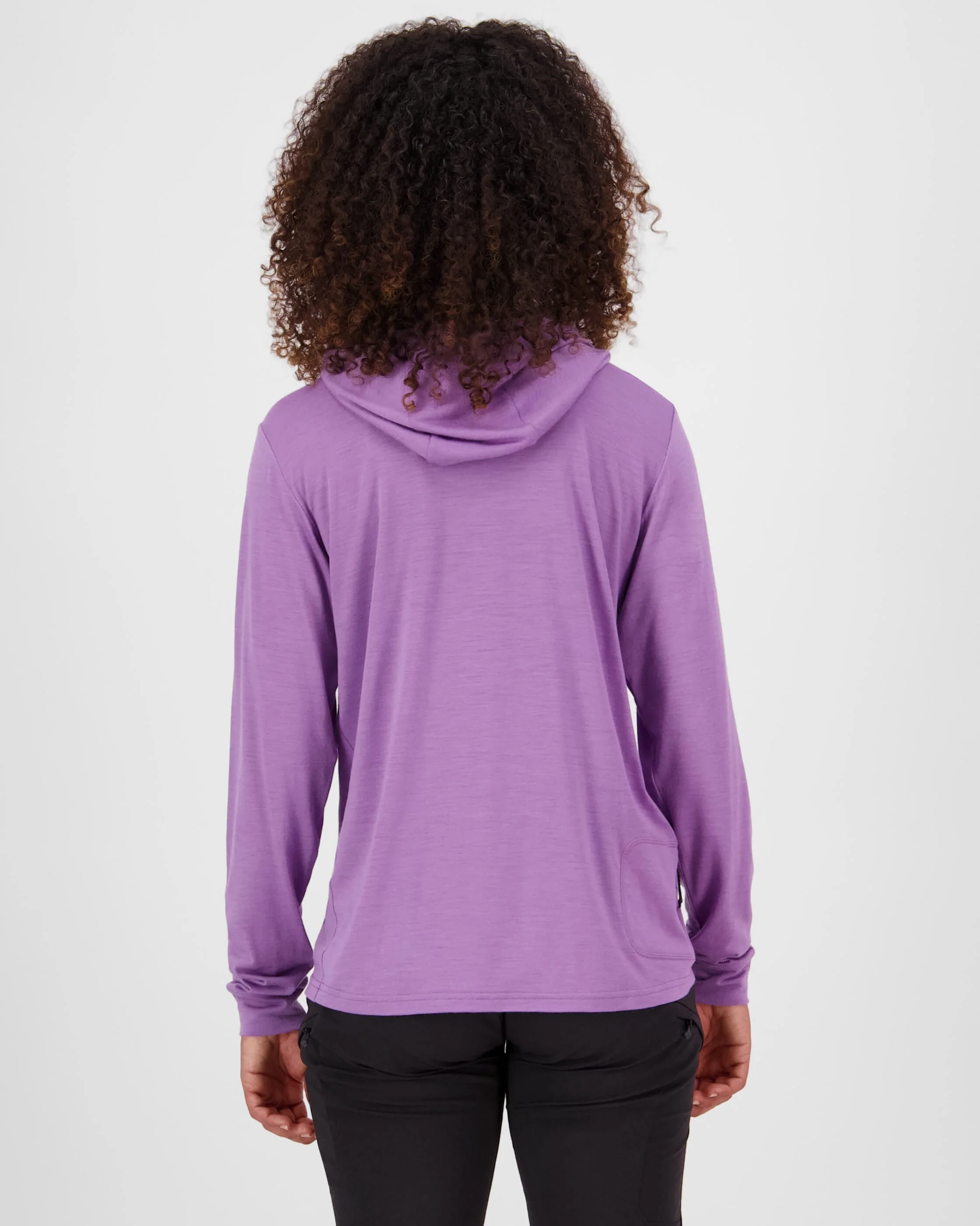 Pivot Merino Long Sleeve Hood - Bloom | Women's Long Sleeve Top - Image 2