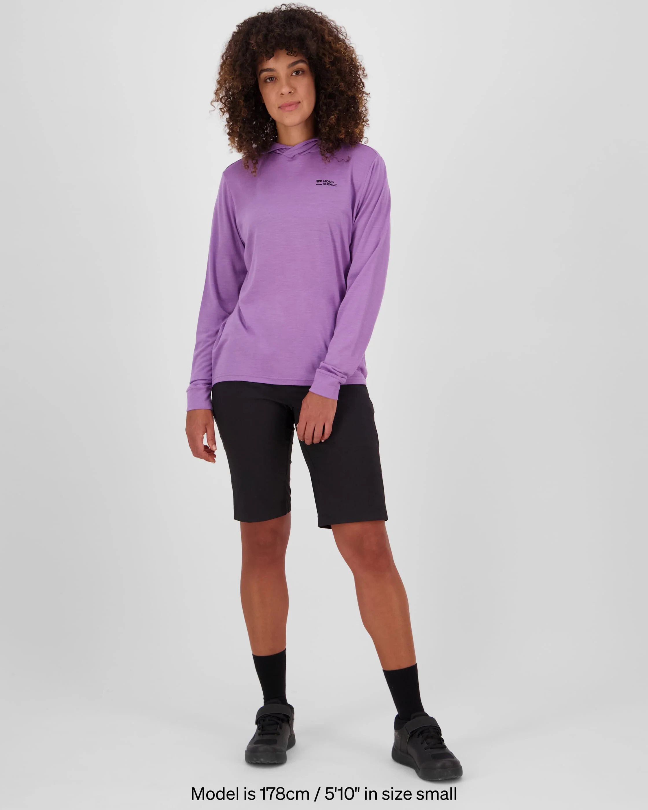 Pivot Merino Long Sleeve Hood - Bloom | Women's Long Sleeve Top - Image 4