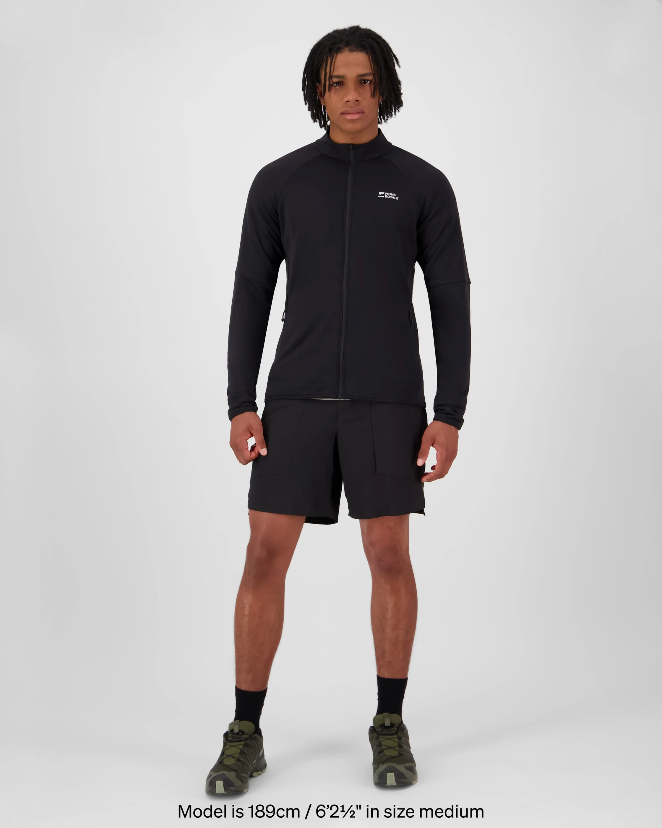 Quad Merino Fleece Jacket - Black | Men's Jacket - Image 3