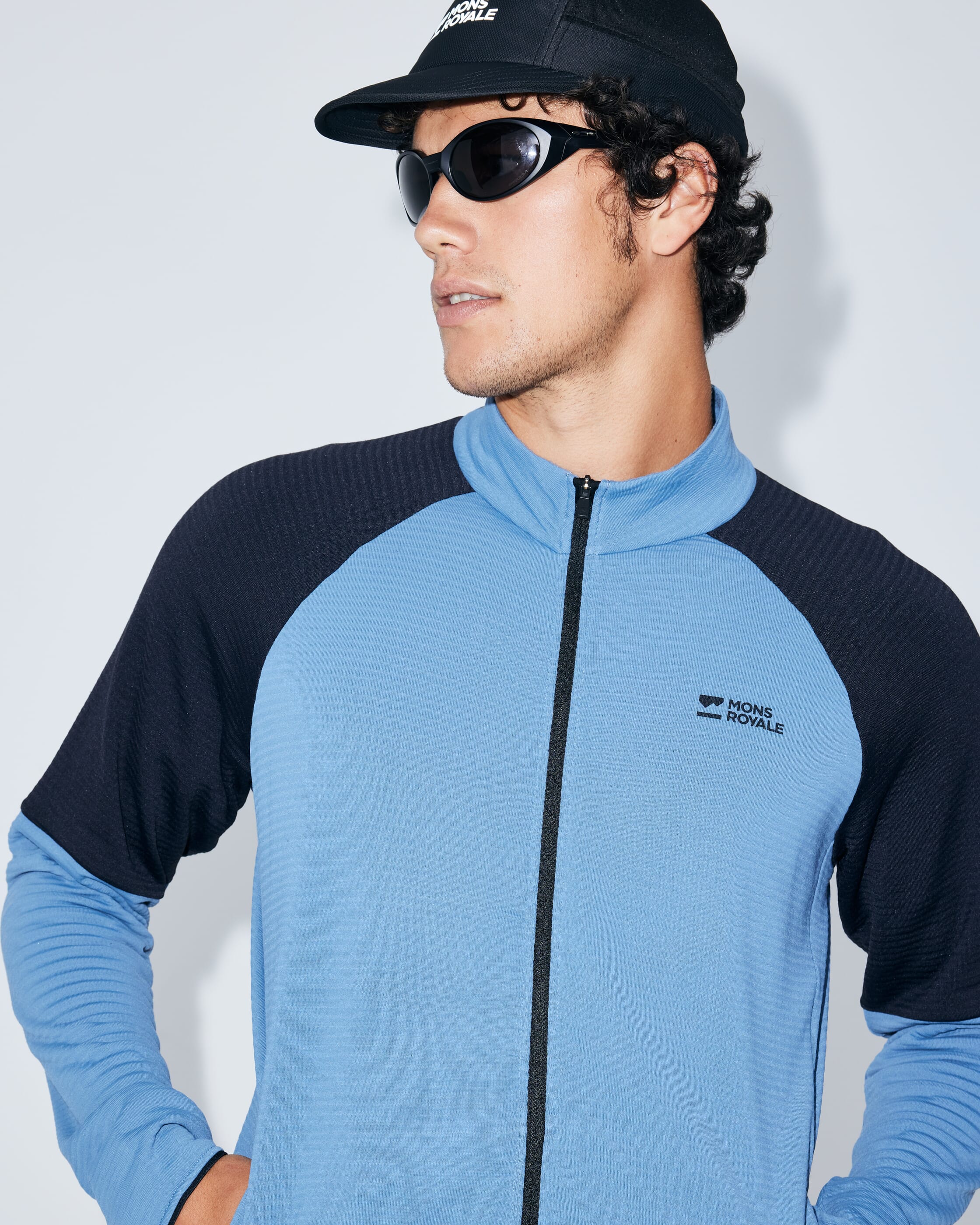 Quad Merino Fleece Jacket - Horizon Blue / Black | Men's Jacket - Image 7