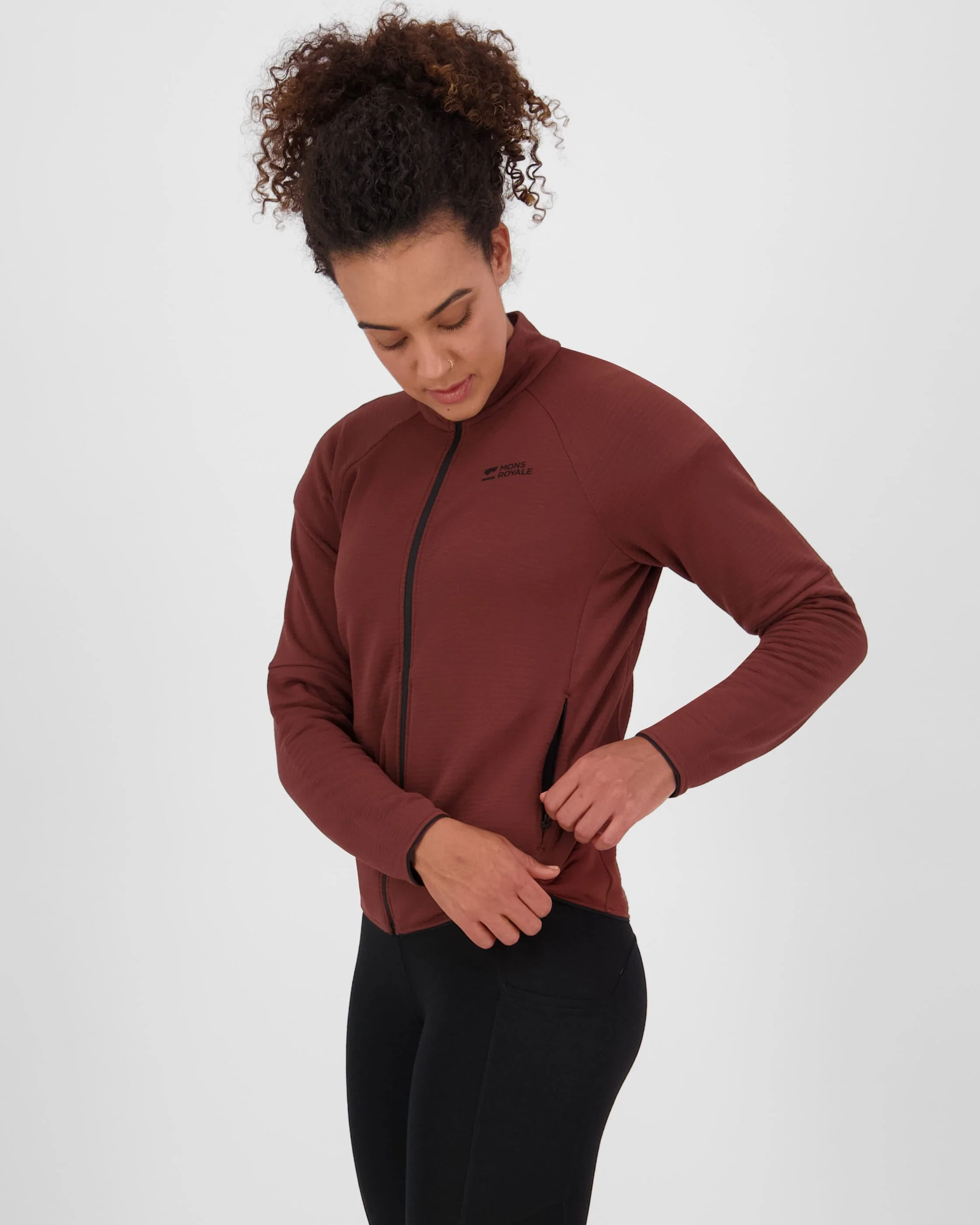 Quad Merino Fleece Jacket - Sable | Women's Jacket - Image 3