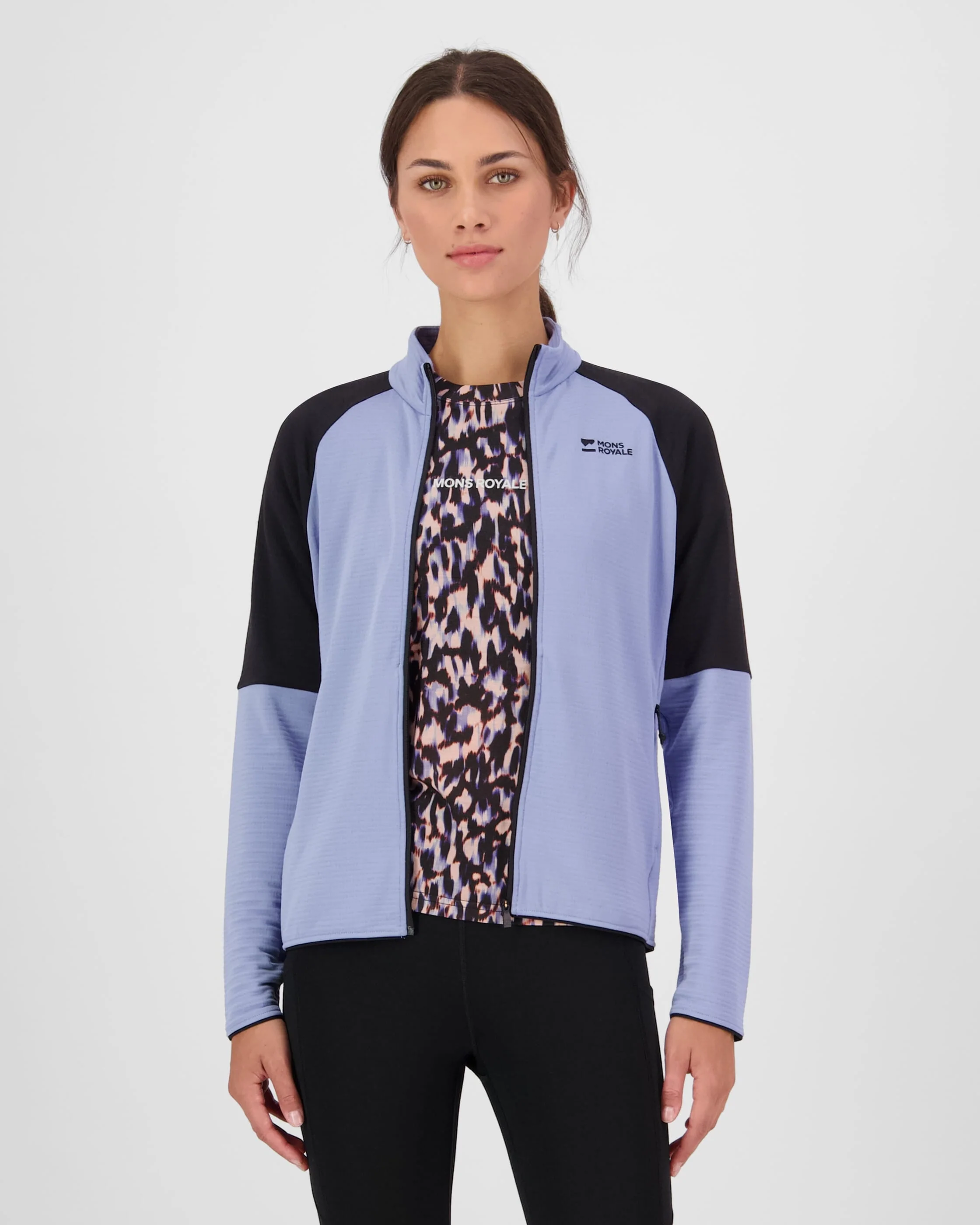 Quad Merino Fleece Jacket - Skyline / Black | Women's Jacket - Image 3