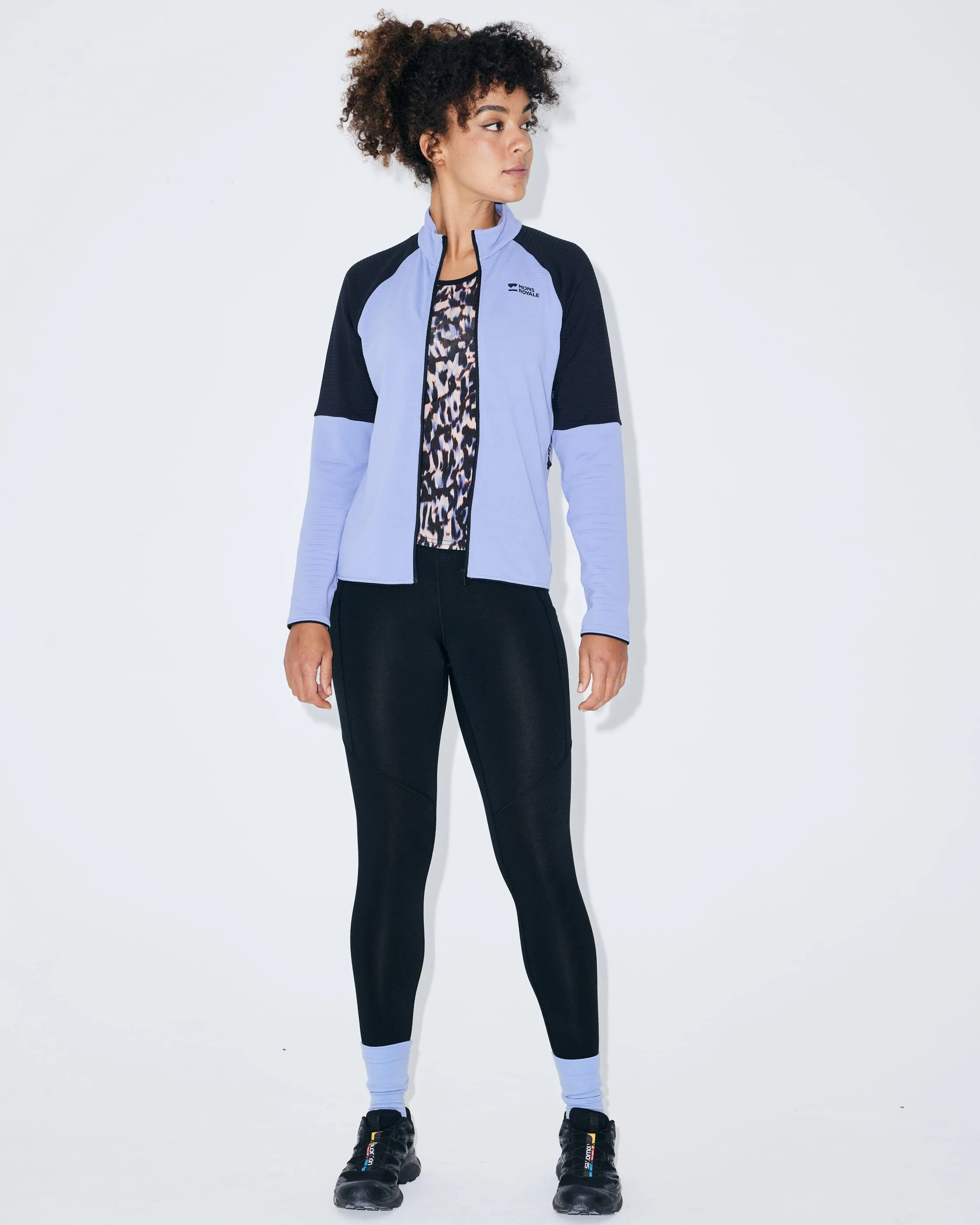 Quad Merino Fleece Jacket - Skyline / Black | Women's Jacket - Image 7