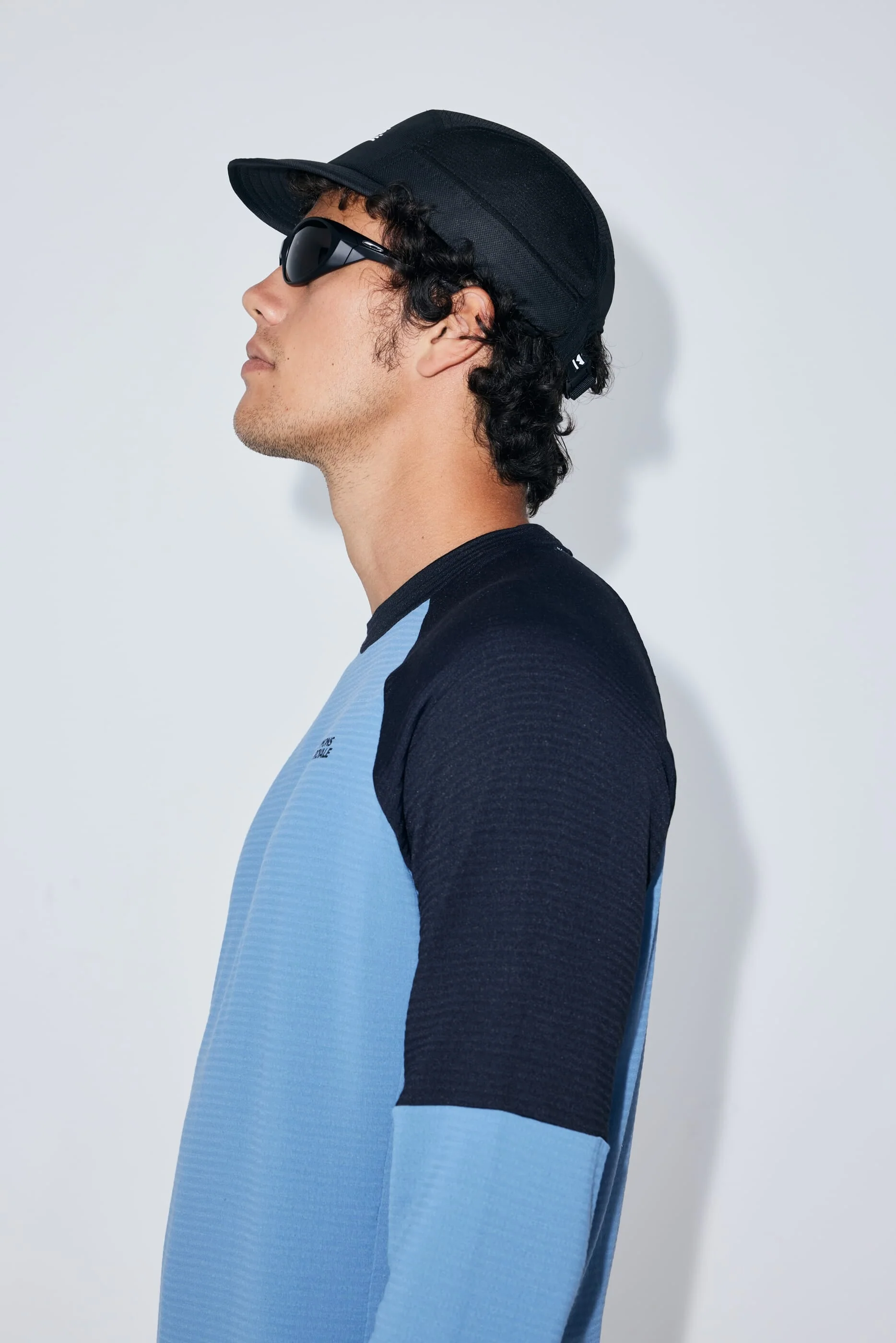 Quad Merino Fleece Pullover - Horizon Blue / Black | Men's Sweater - Image 7