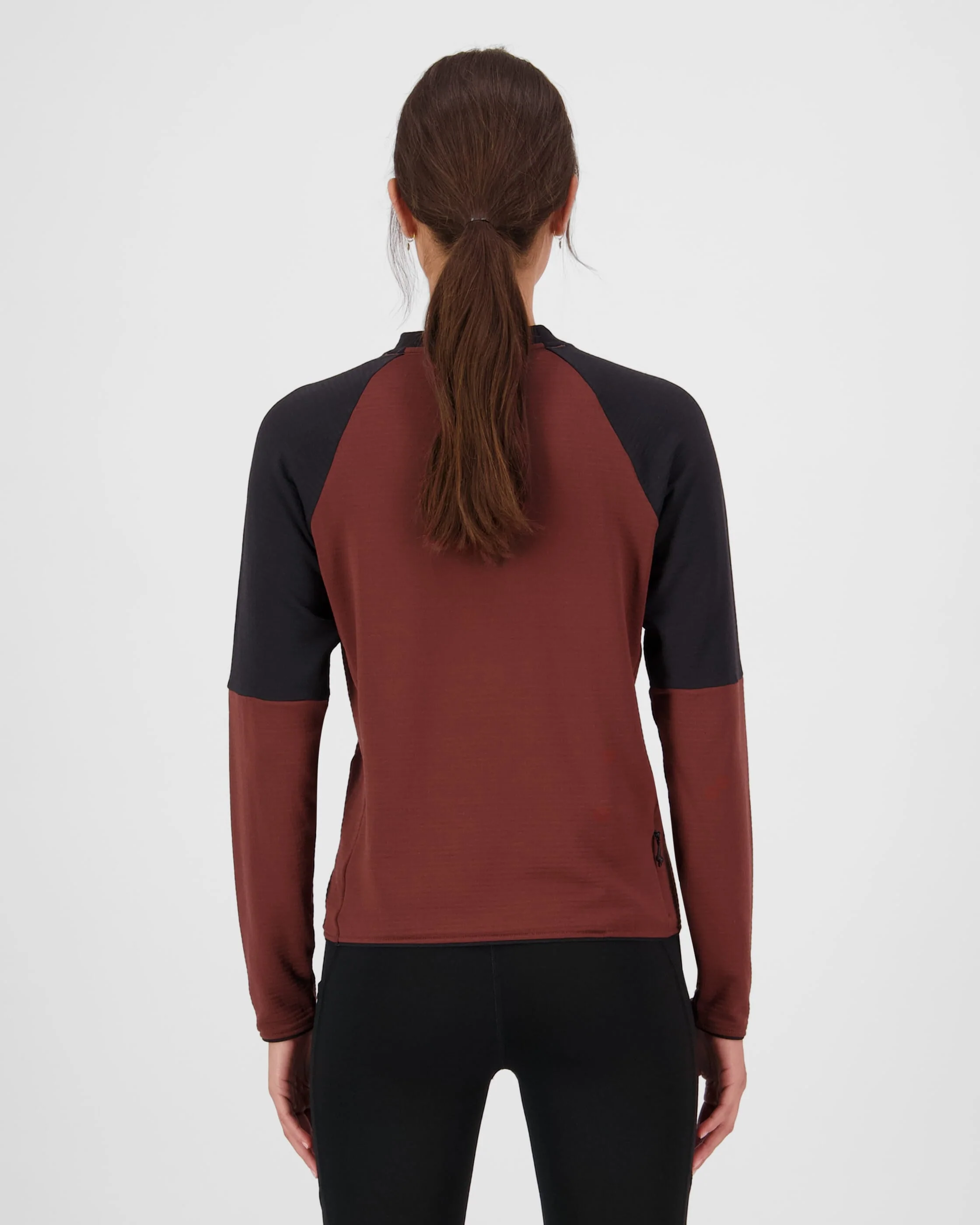 Quad Merino Fleece Pullover - Sable / Black | Women's Sweater - Image 2