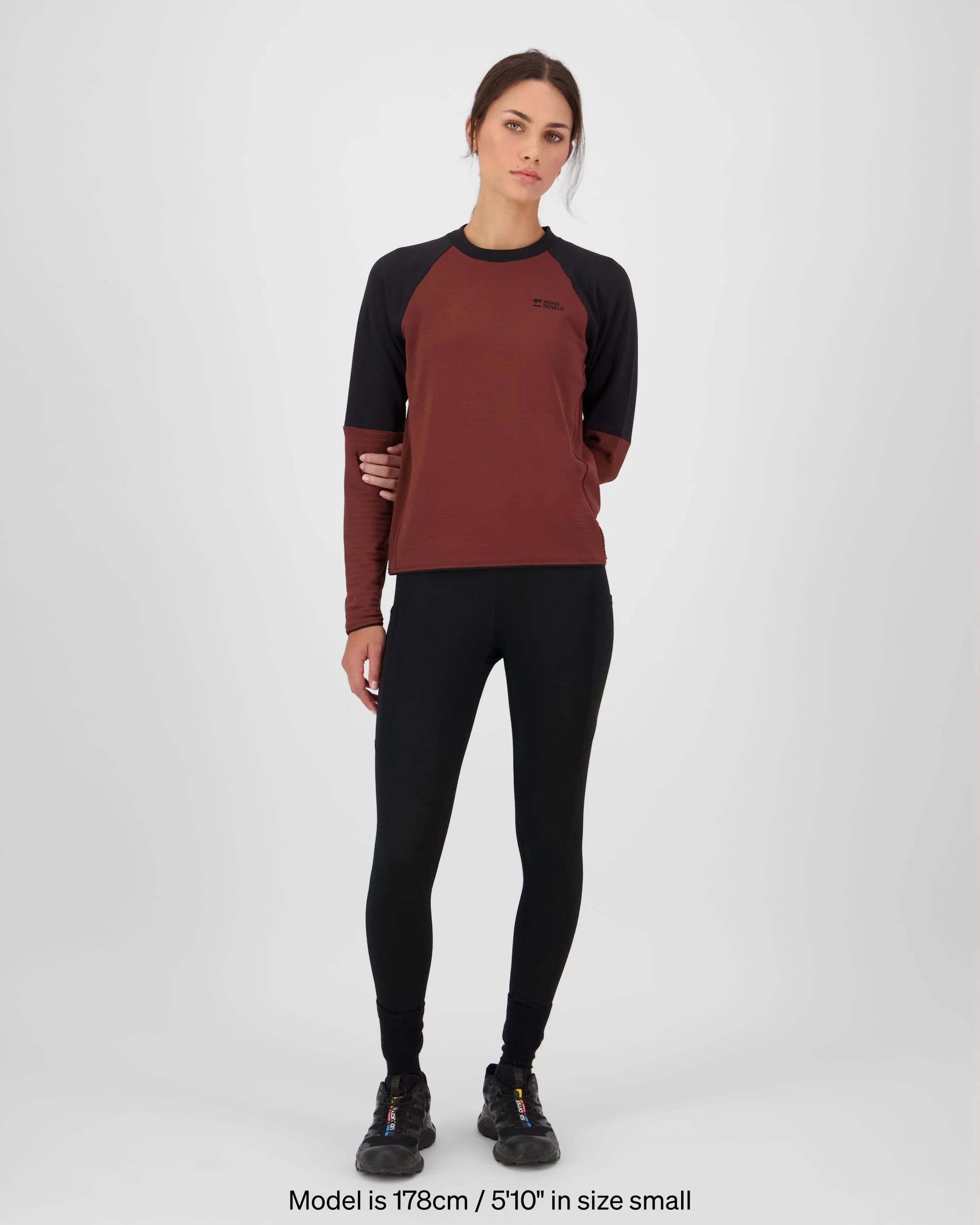 Quad Merino Fleece Pullover - Sable / Black | Women's Sweater - Image 4