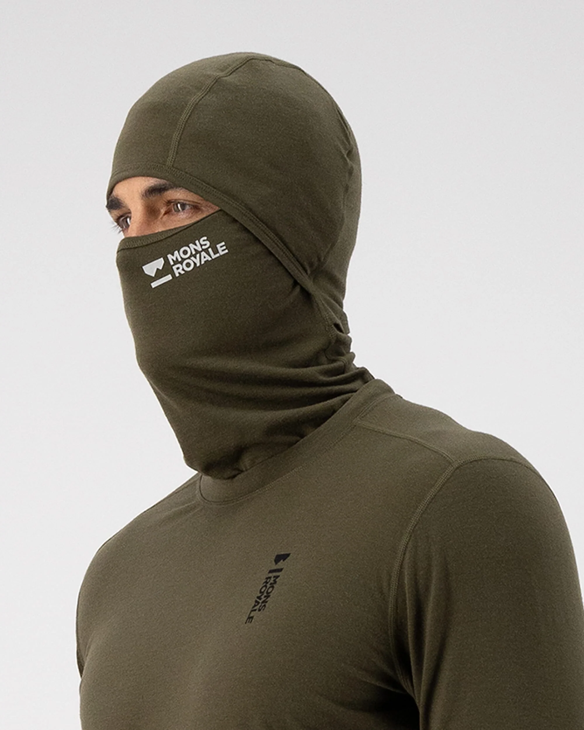 Santa Rosa Merino Balaclava - Dark Olive | Unisex Balaclava - Image 3
