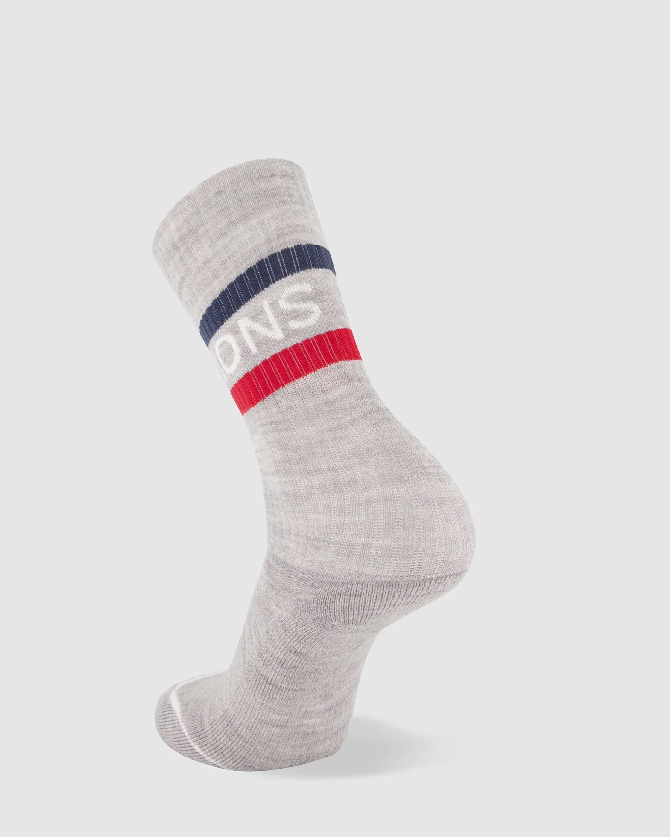 Signature Merino Crew Sock - College Grey | Unisex Socks - Image 2