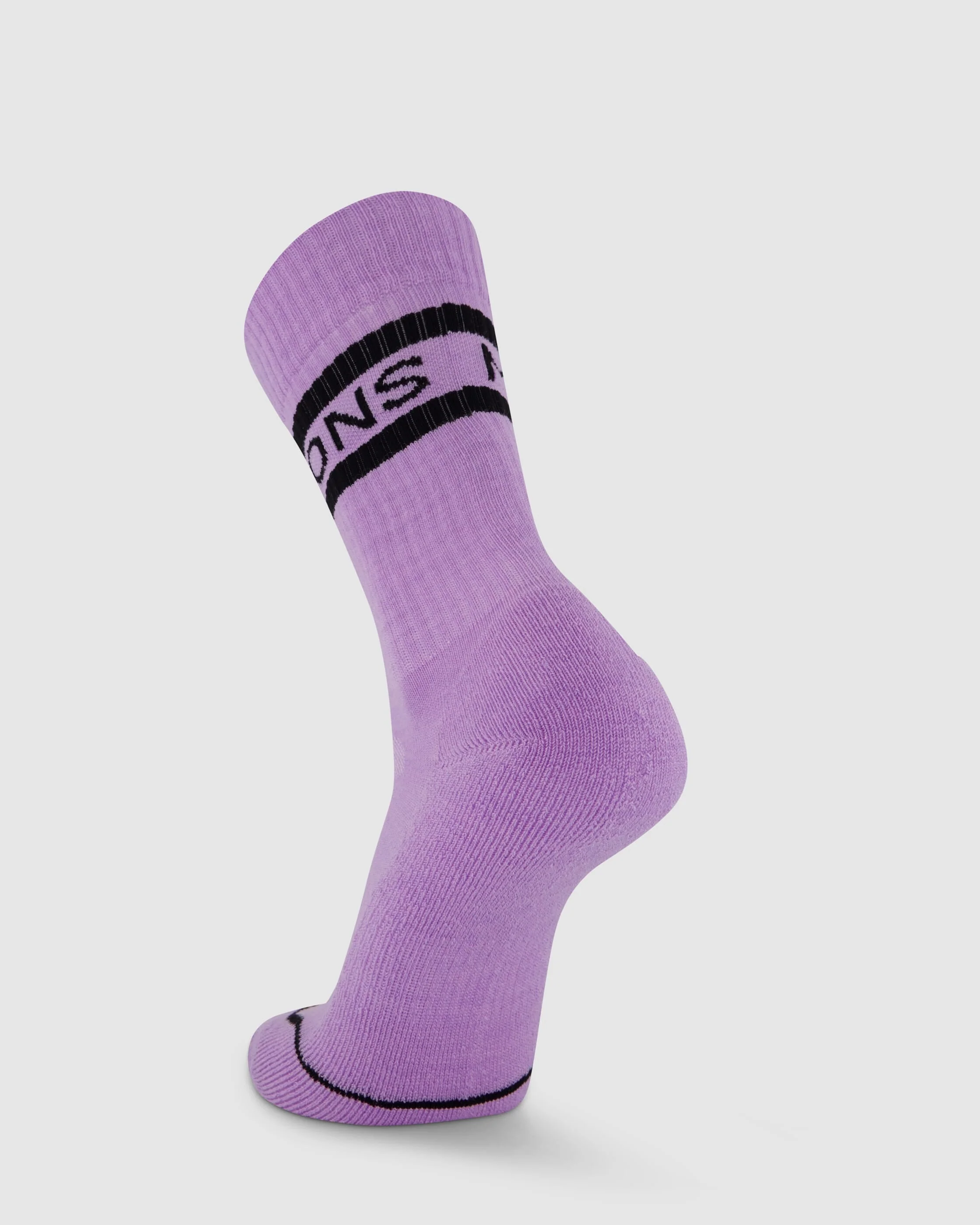 Signature Merino Crew Sock - Pastel Purple | Unisex Socks - Image 2