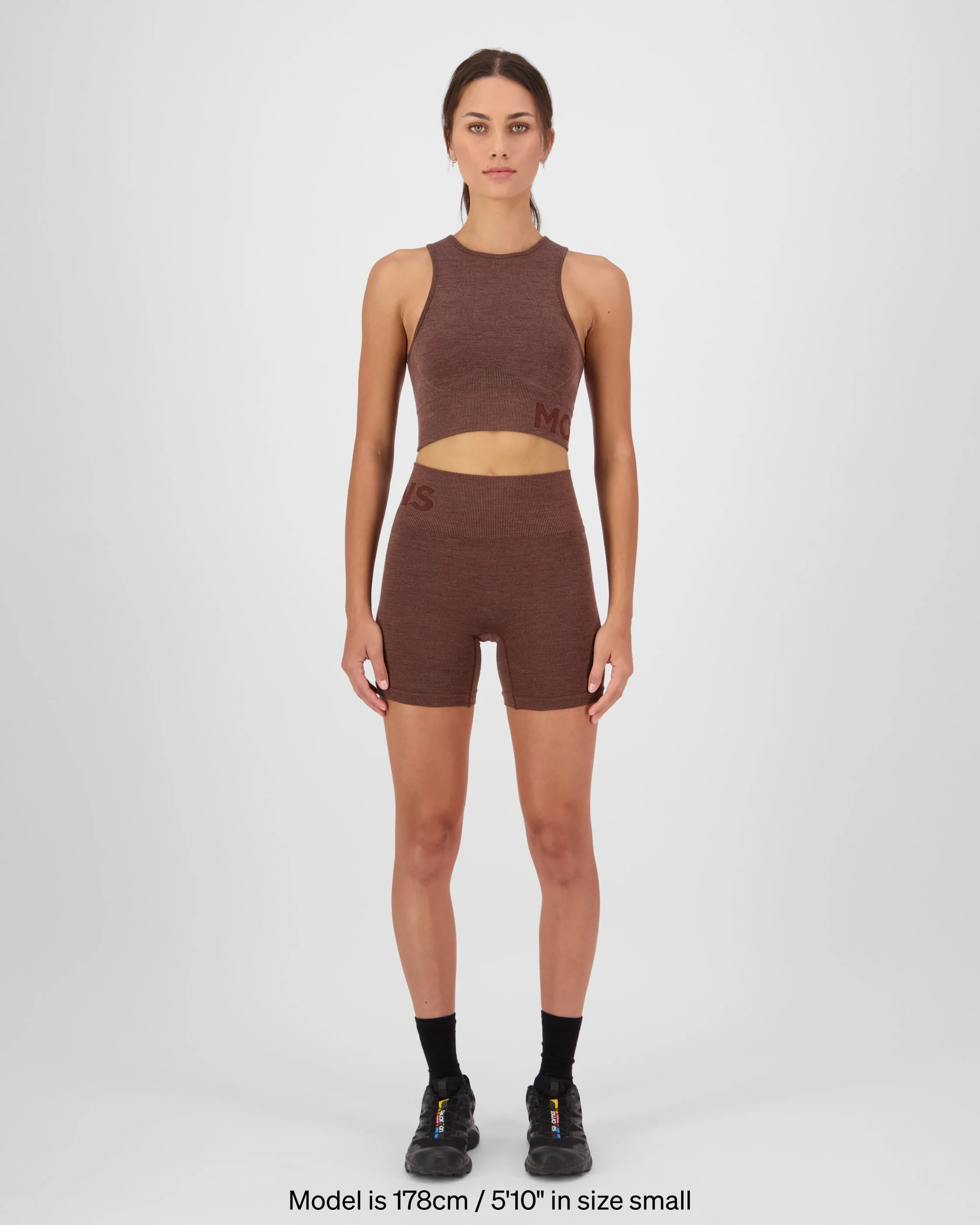 Solace Merino Seamless Shorts - Henna | Women's Shorts - Image 3