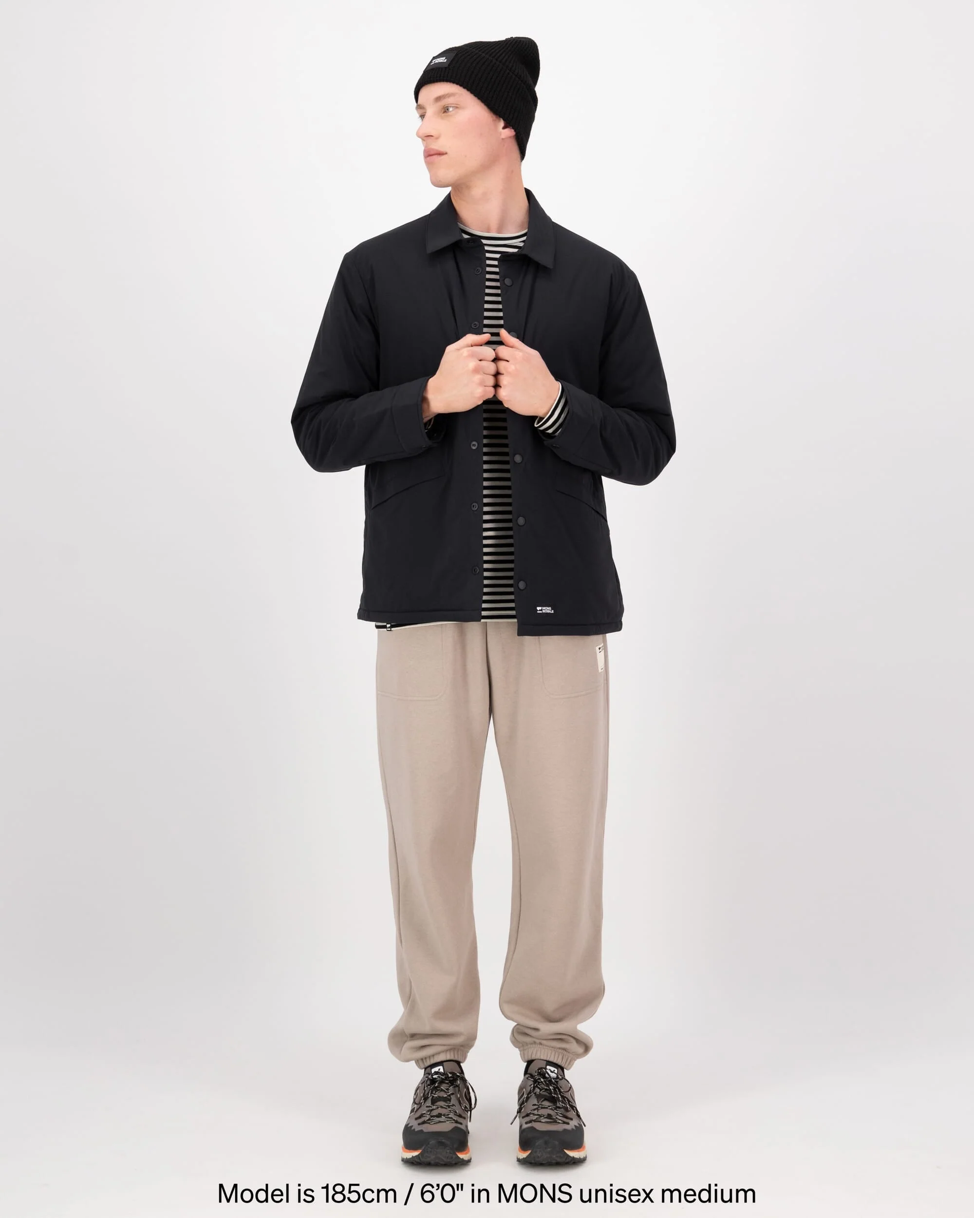 Stacker Merino Insulated Jacket - Black / Basil | Unisex Insulation - Image 6