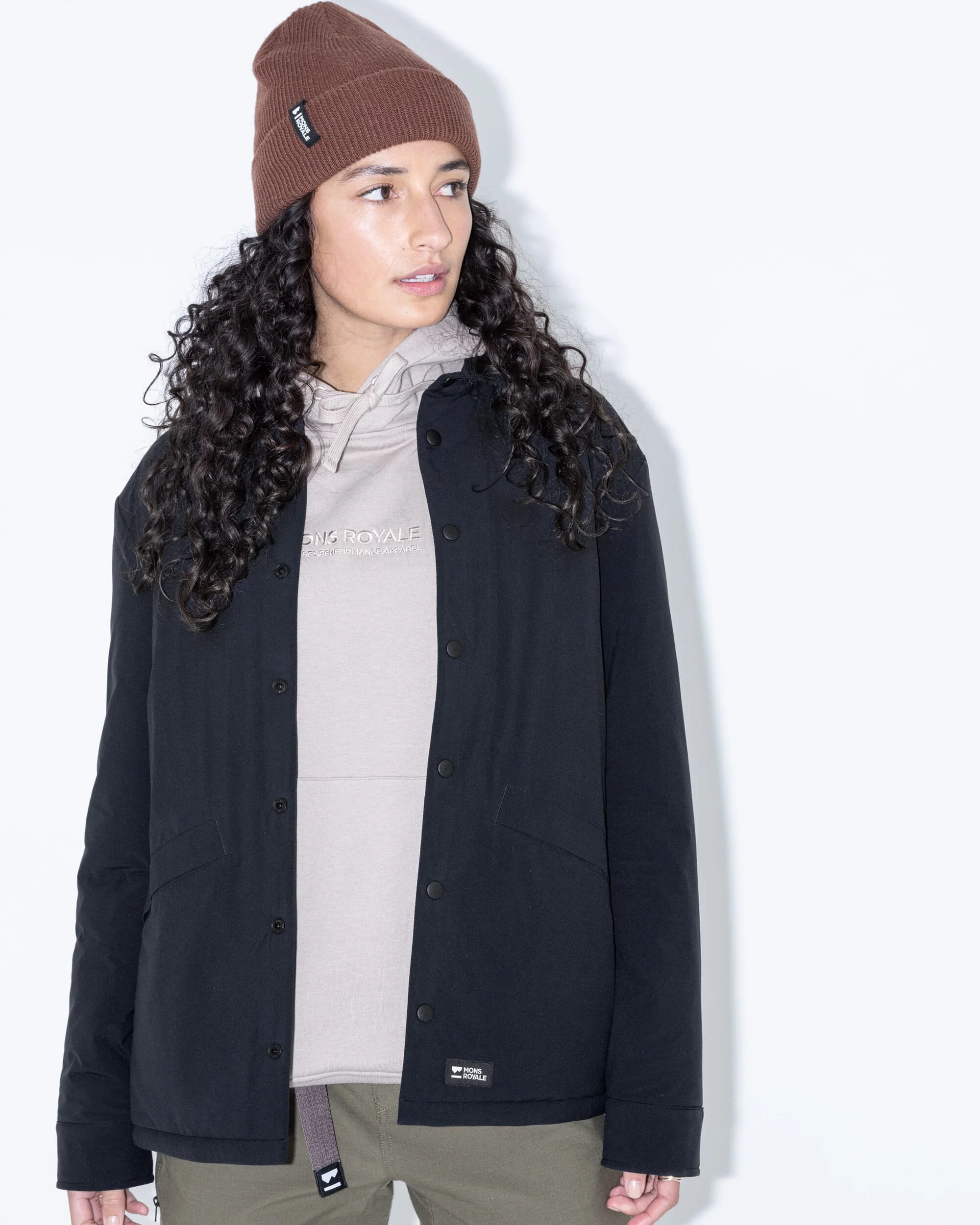Stacker Merino Insulated Jacket - Black / Basil | Unisex Insulation - Image 8