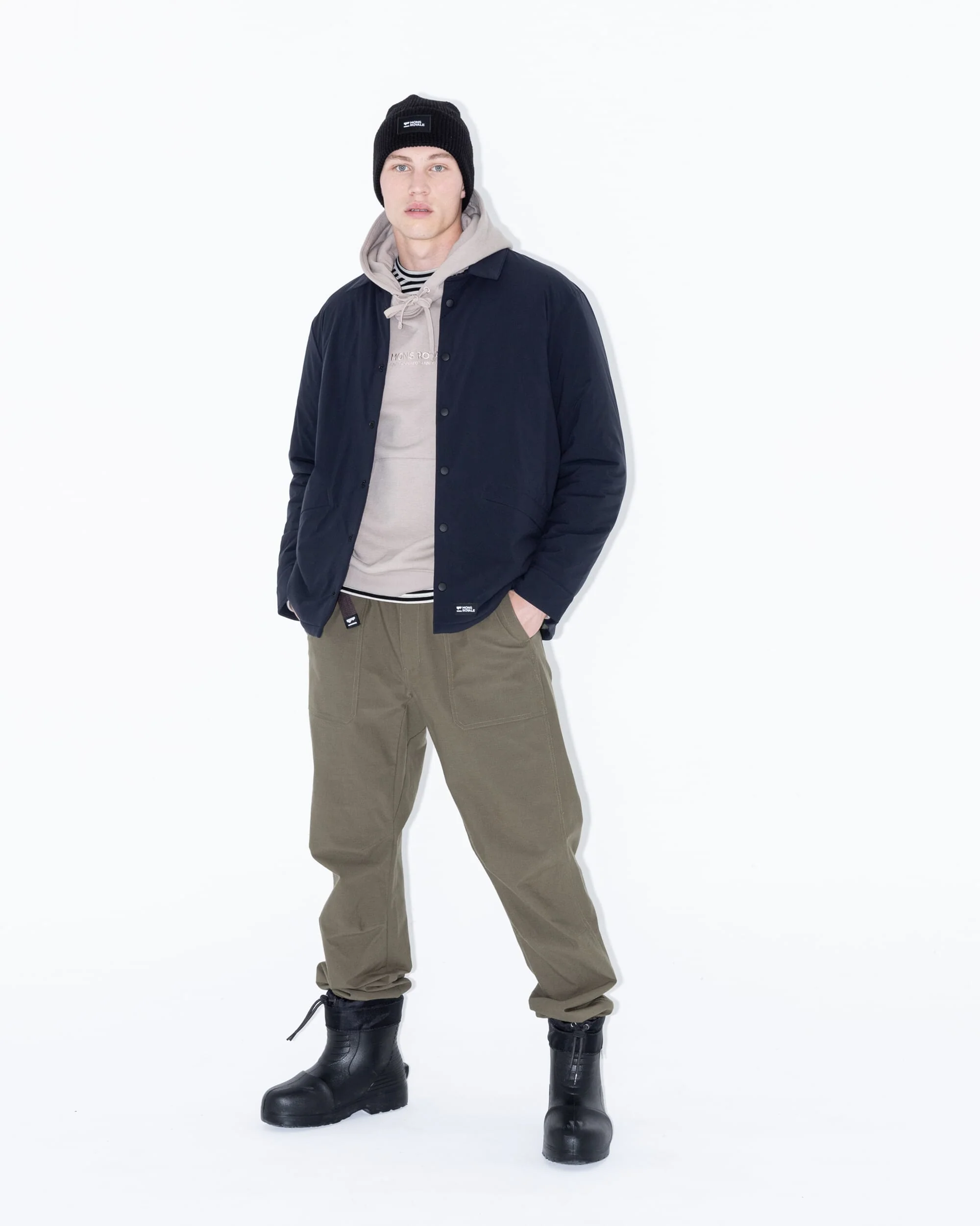 Stacker Merino Insulated Jacket - Black / Basil | Unisex Insulation - Image 9
