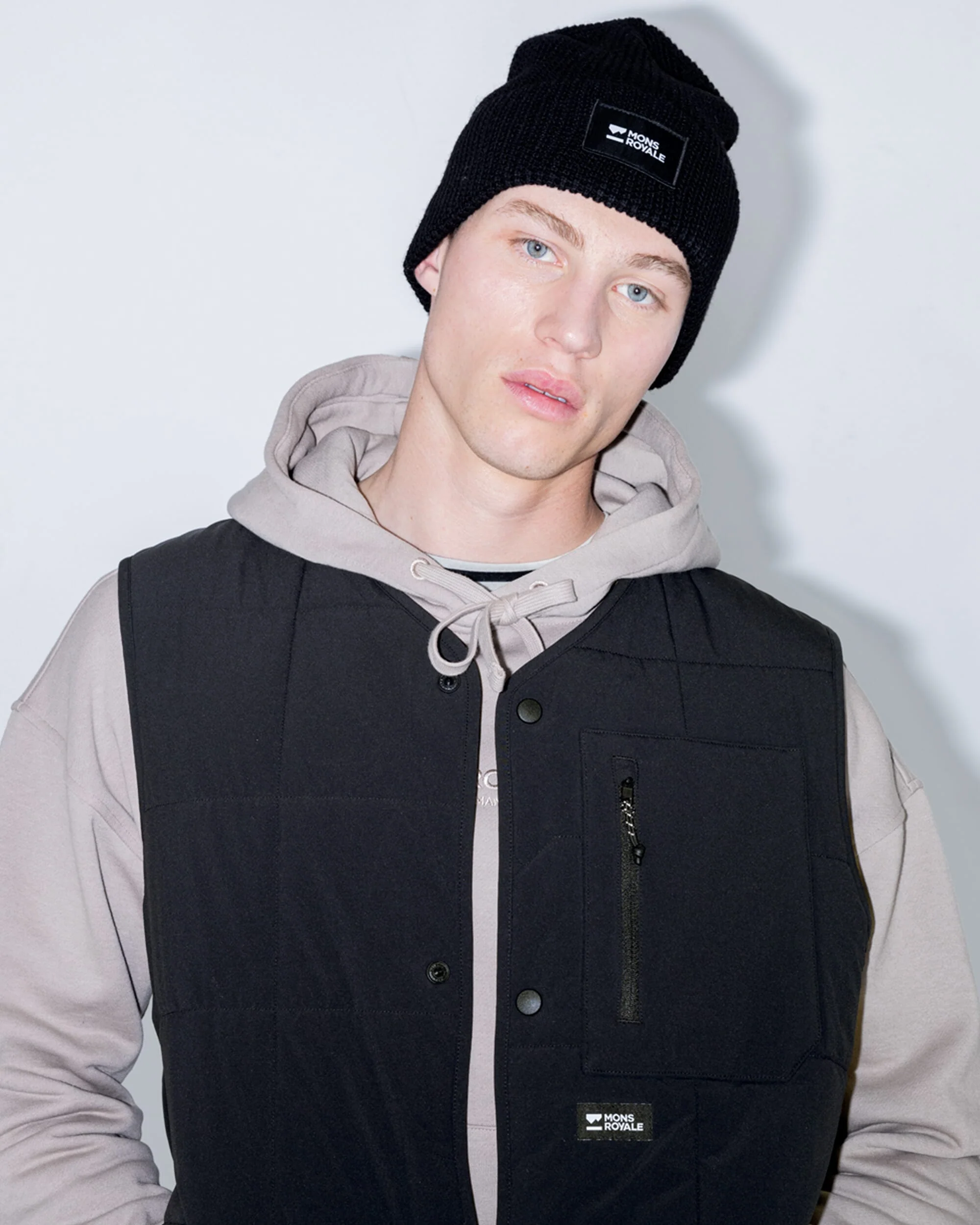 Stacker Merino Insulated Vest - Black / Basil | Unisex Insulation - Image 10