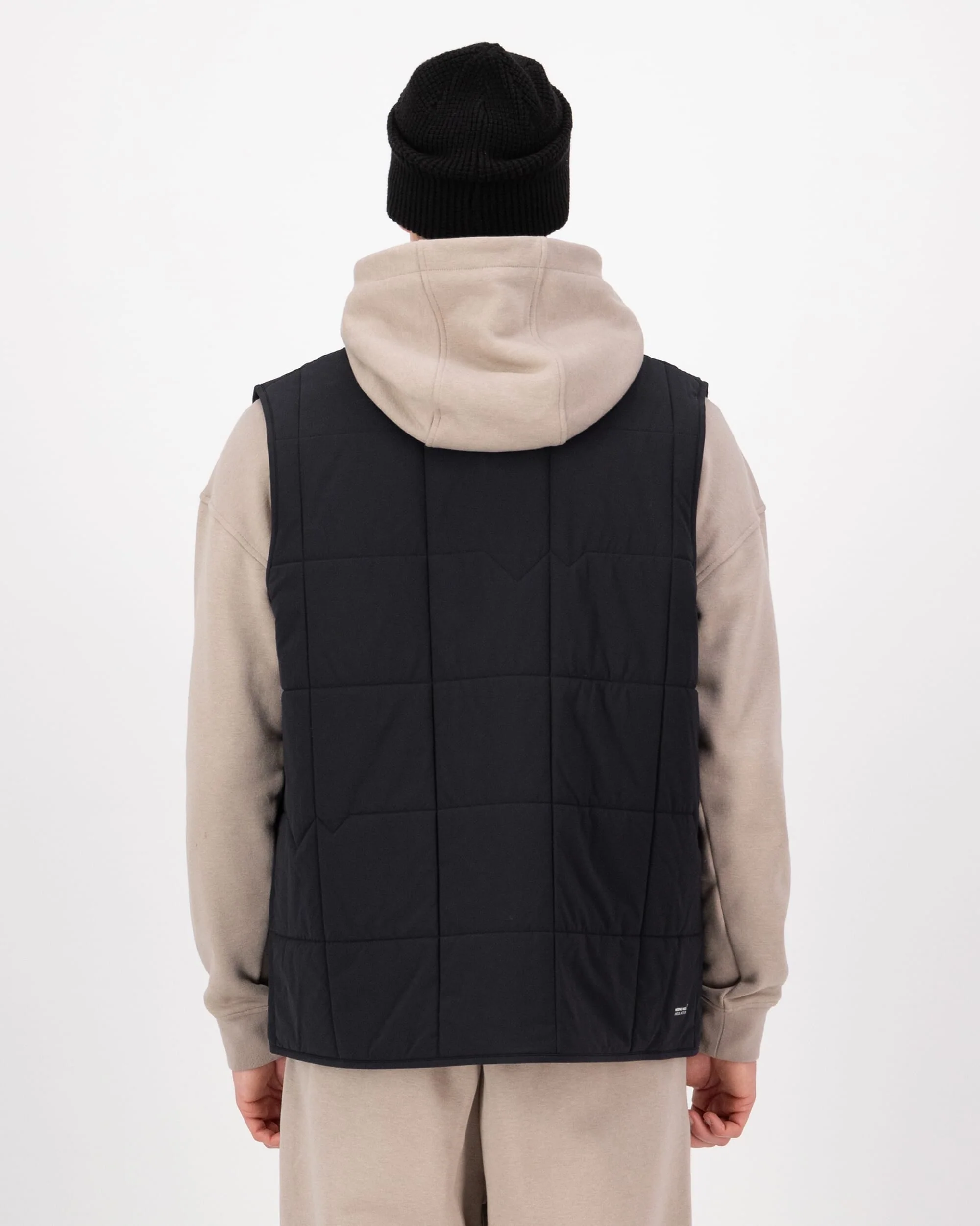 Stacker Merino Insulated Vest - Black / Basil | Unisex Insulation - Image 3