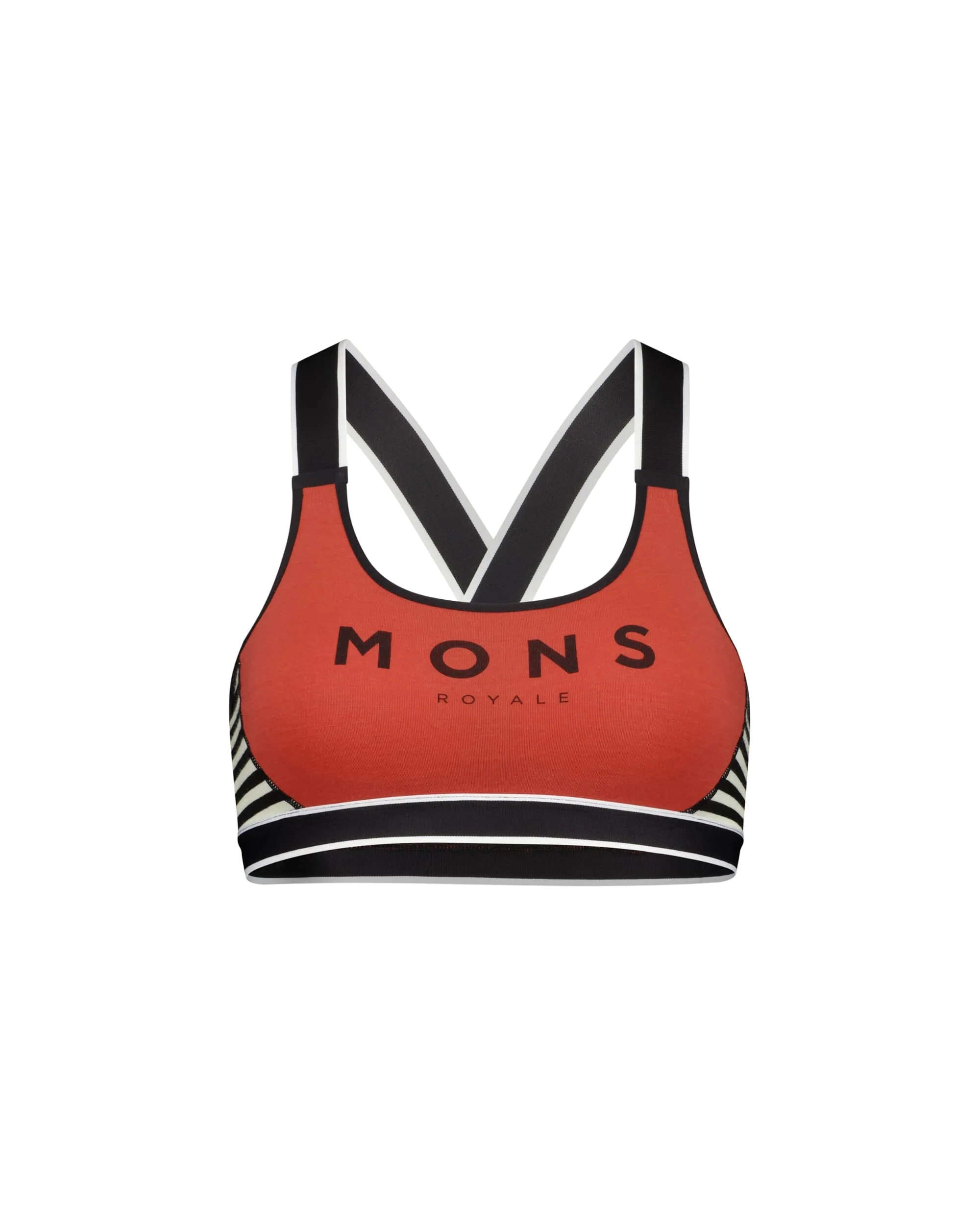 Stella Merino X-Back Bra - Cranberry / Stripe | Women's Underwear - Image 4