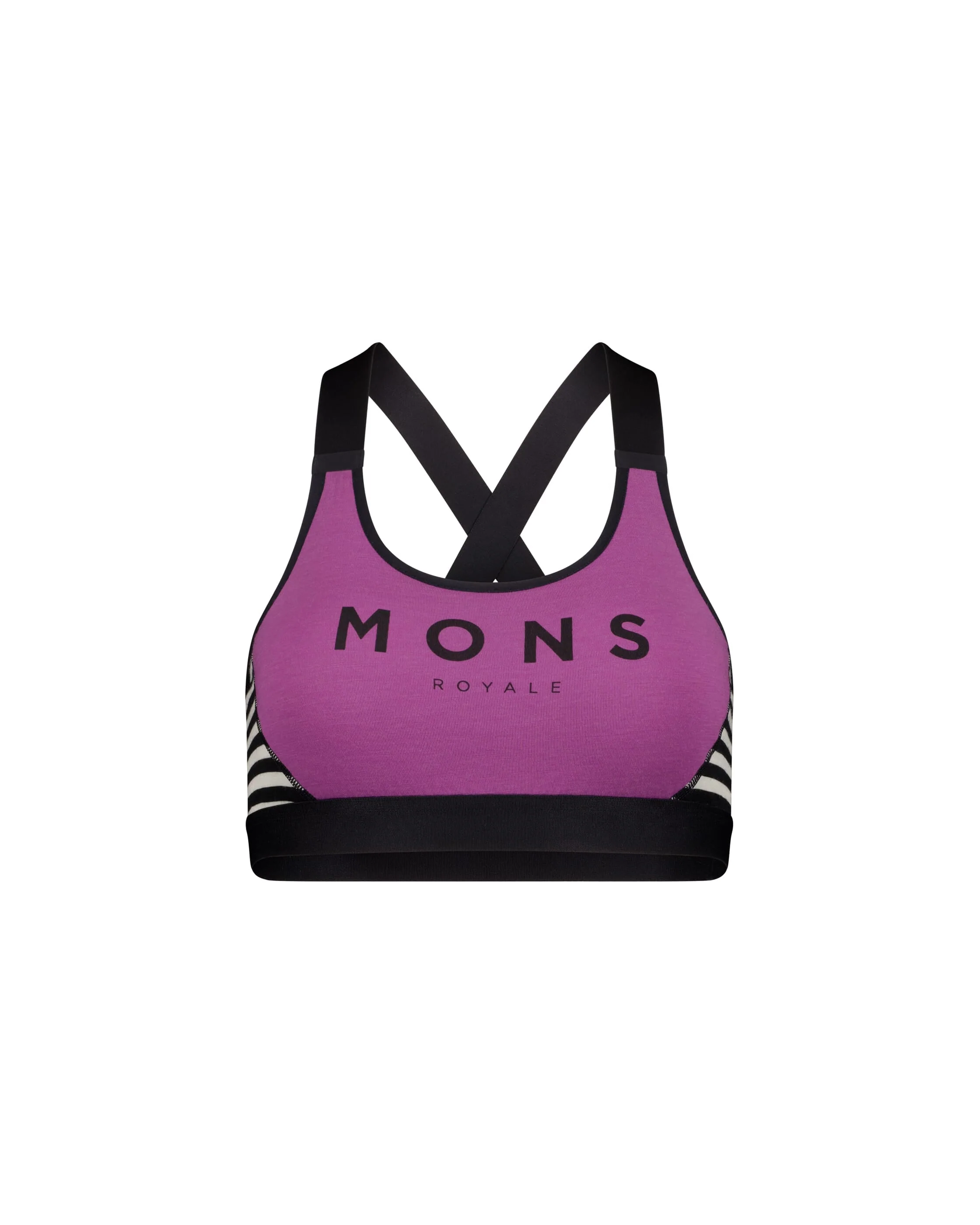Stella Merino X-Back Bra - Purple Bolt / Stripe | Women's Underwear - Image 5
