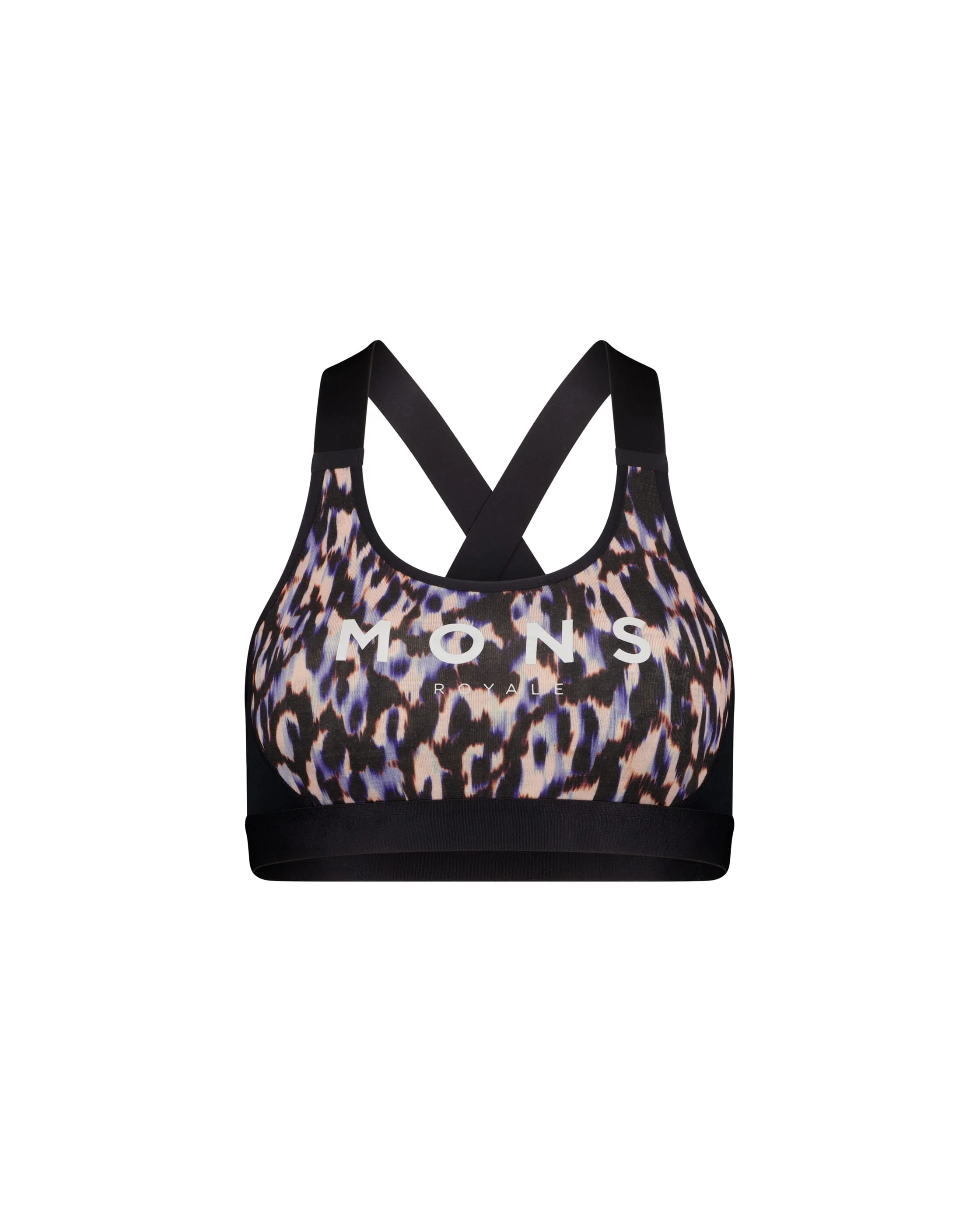 Stella Merino X-Back Bra - Rock Leopard / Black | Women's Underwear - Image 4