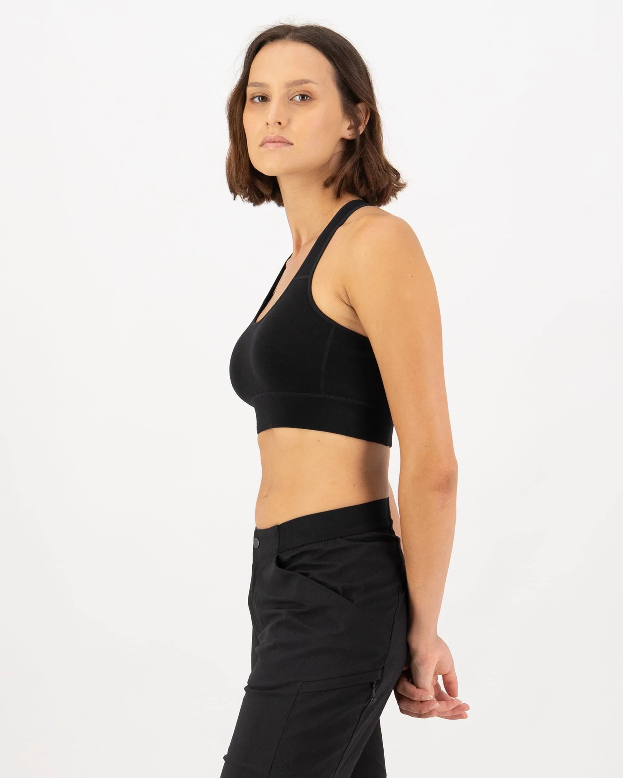Stratos Merino Sports Bra - Black | Women's Underwear - Image 3