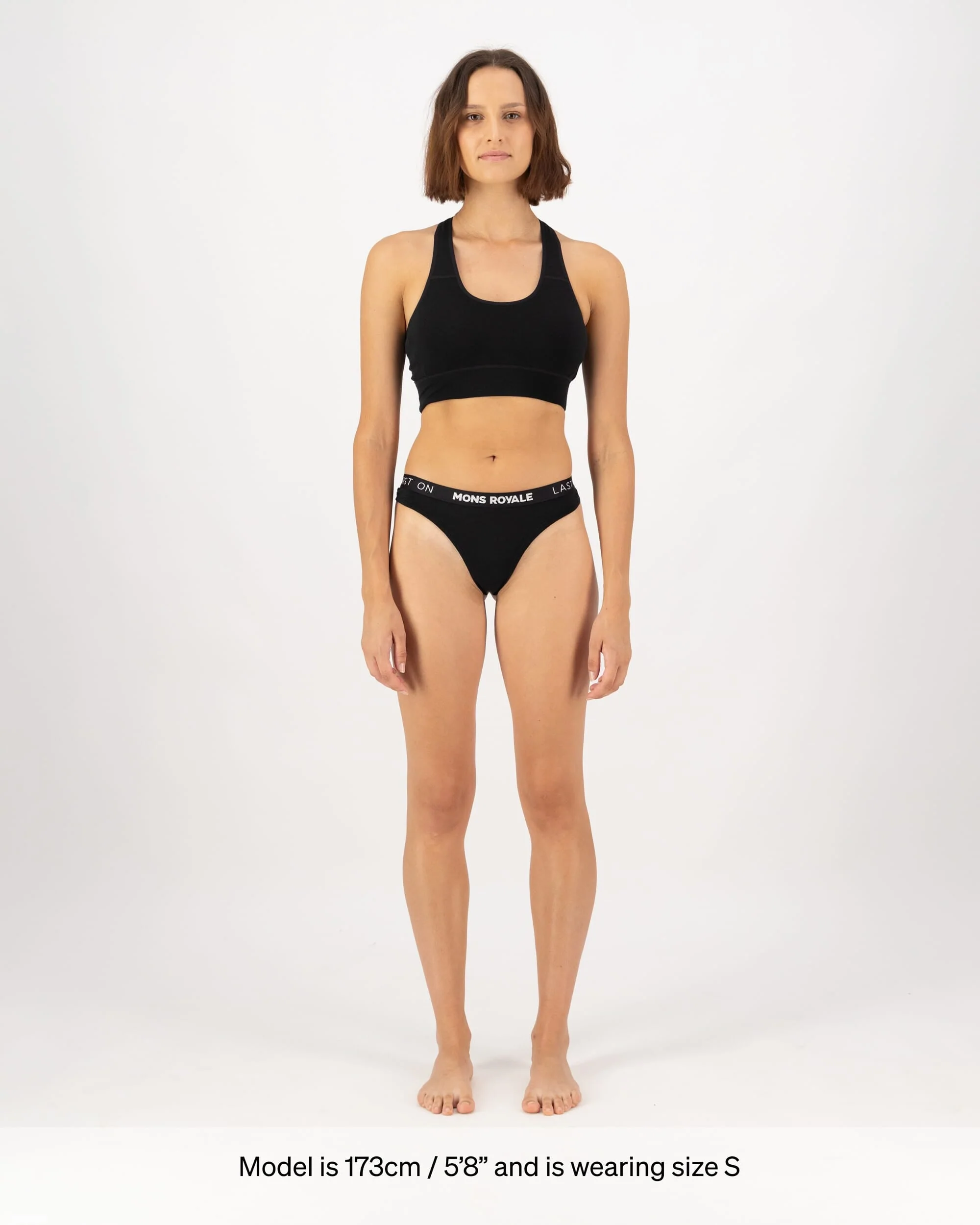 Stratos Merino Thong - Black | Women's Underwear - Image 3