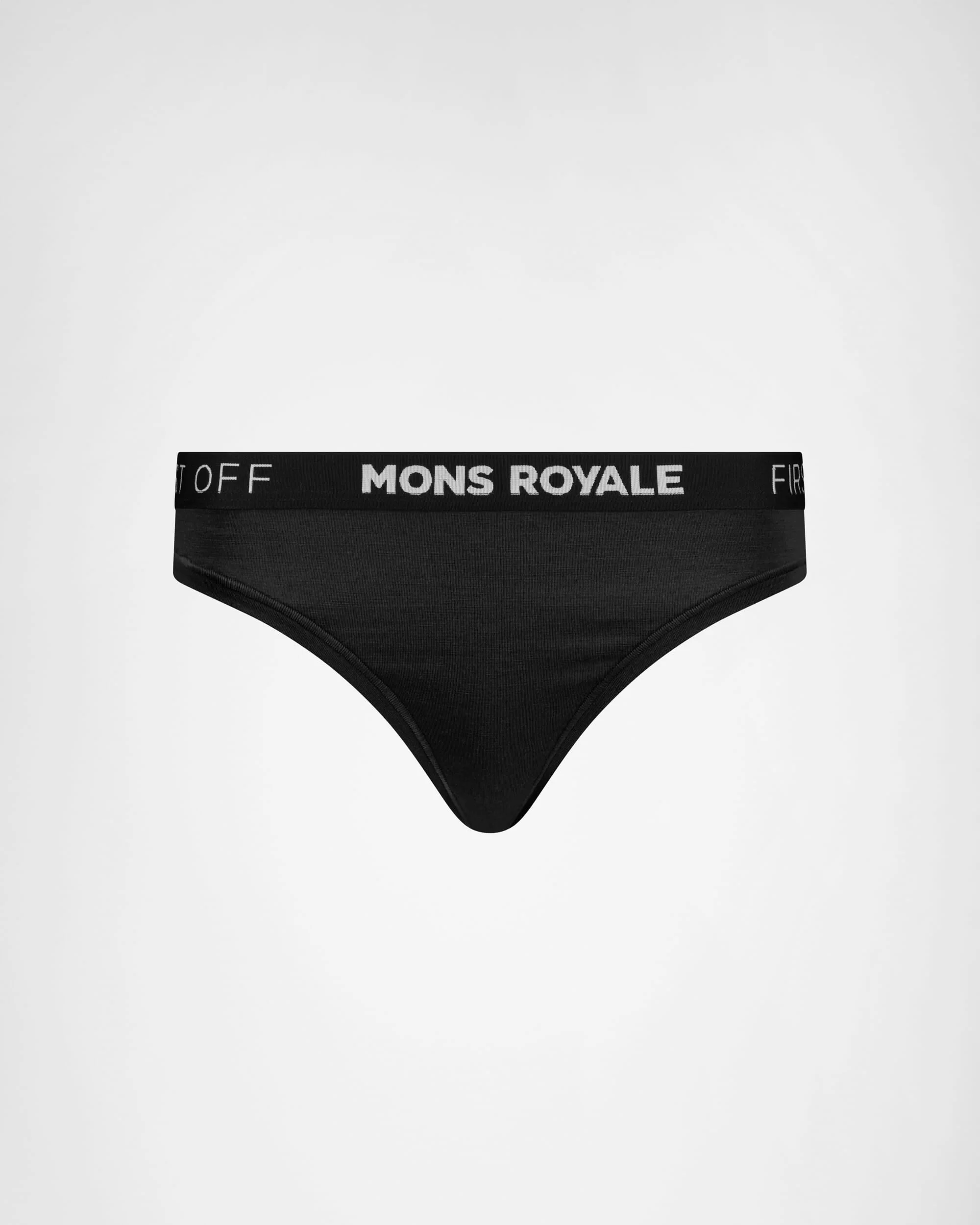 Stratos Merino Thong - Black | Women's Underwear - Image 4