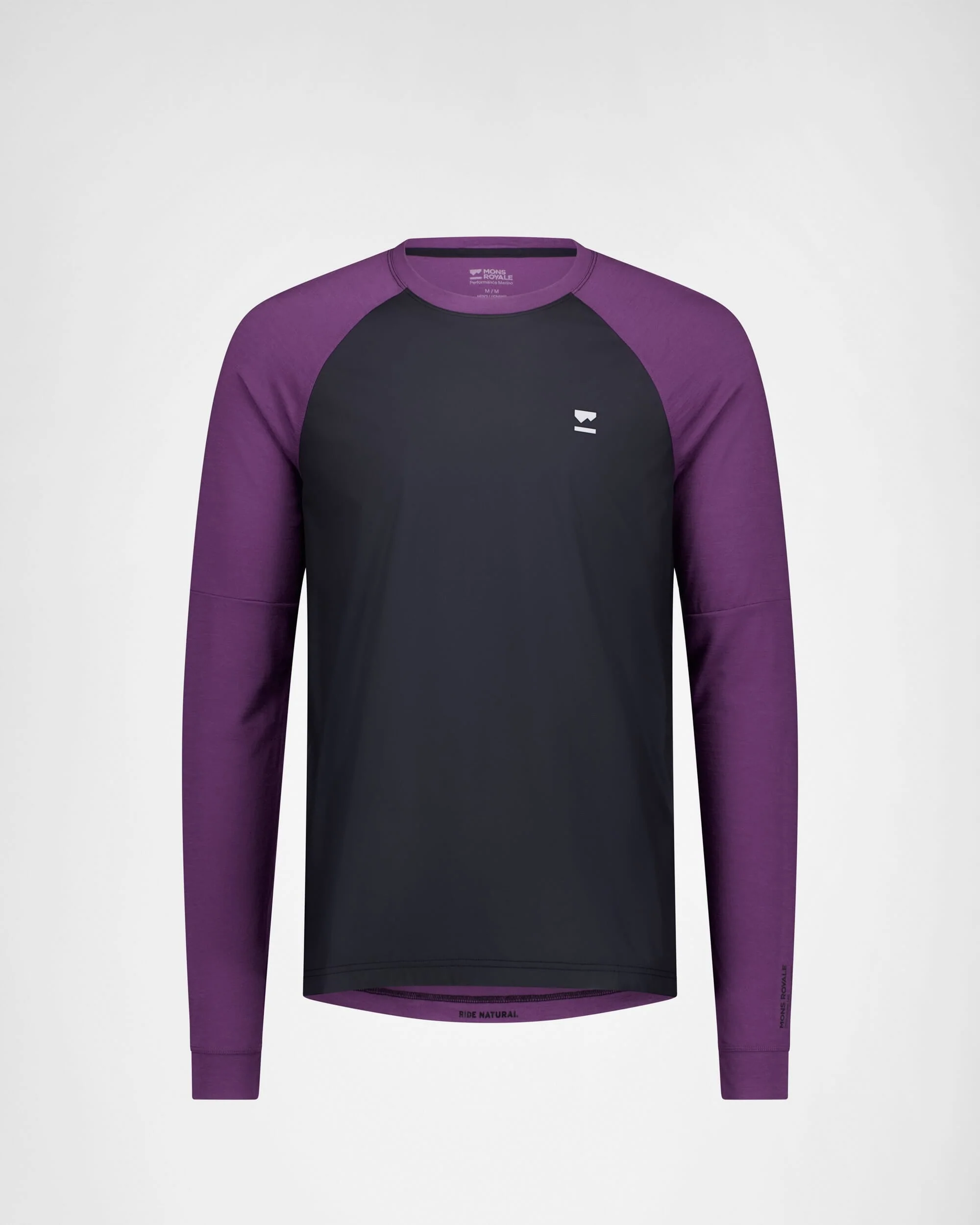 Tarn Merino Bike Wind Jersey - Black / Boysenberry - Image 5
