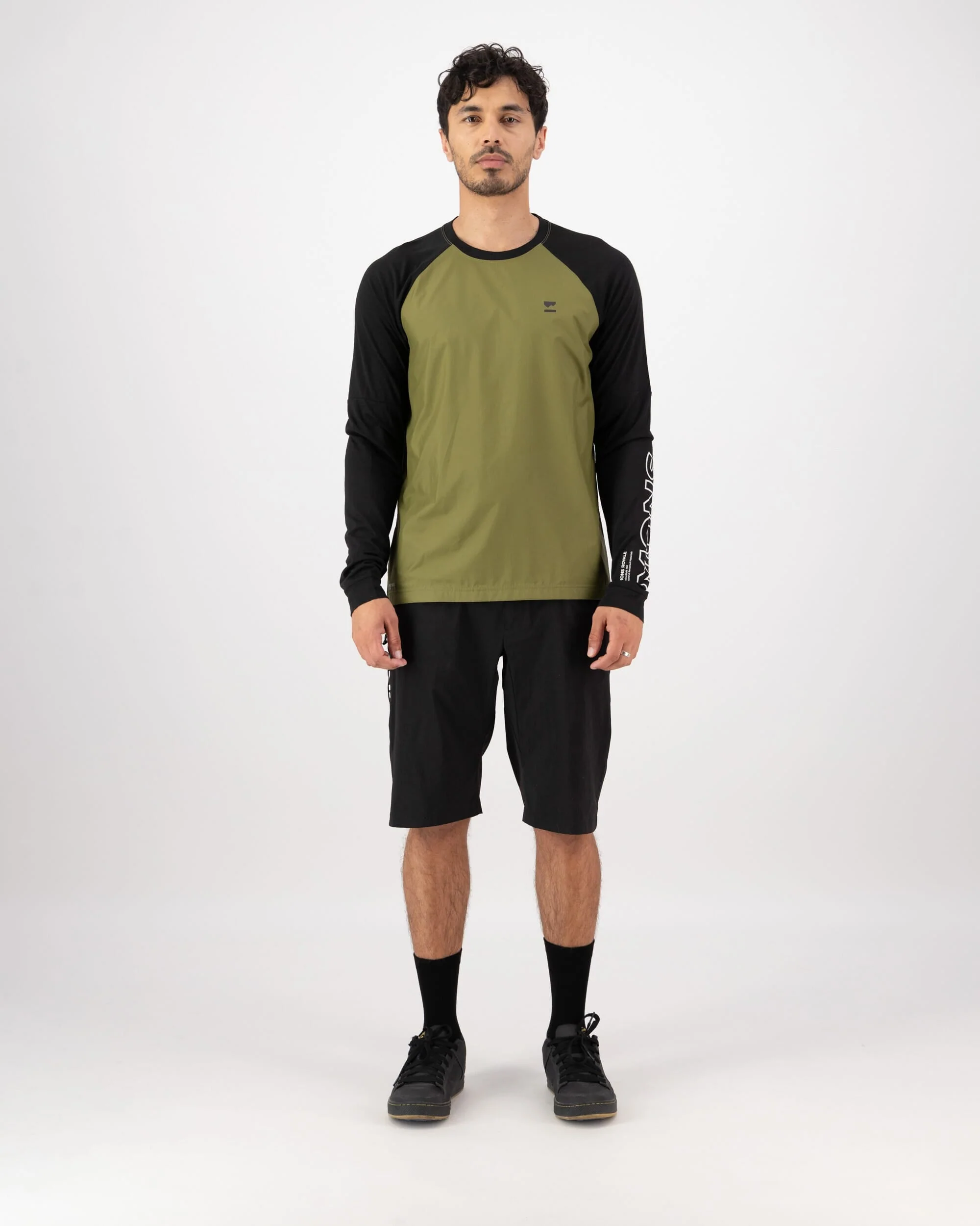 Tarn Merino Bike Wind Jersey - Fern / Black | Men's Bike Jersey - Image 4