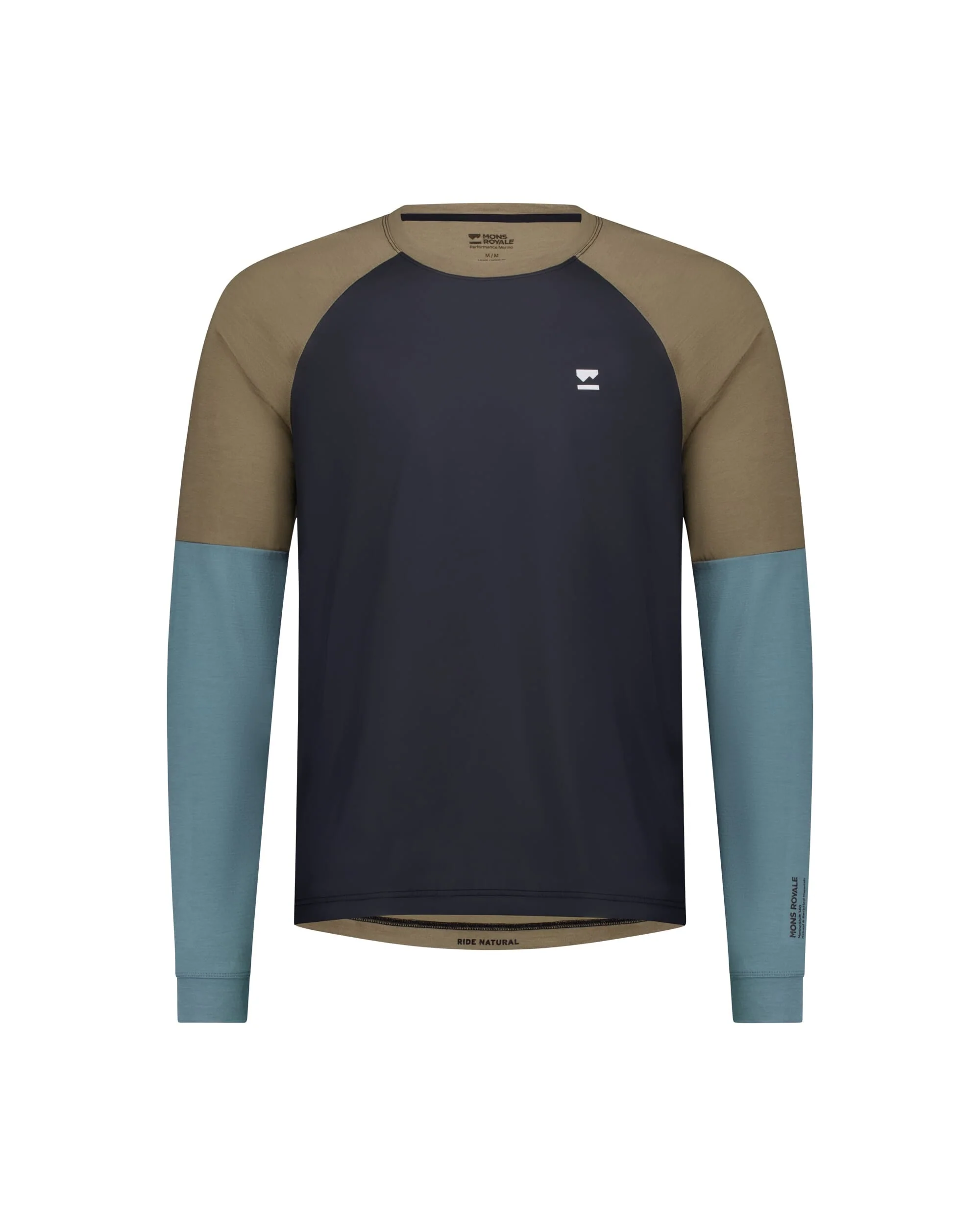 Tarn Merino Bike Wind Jersey - Goblin Blue / Walnut / Black | Men's Bike Jersey - Image 4