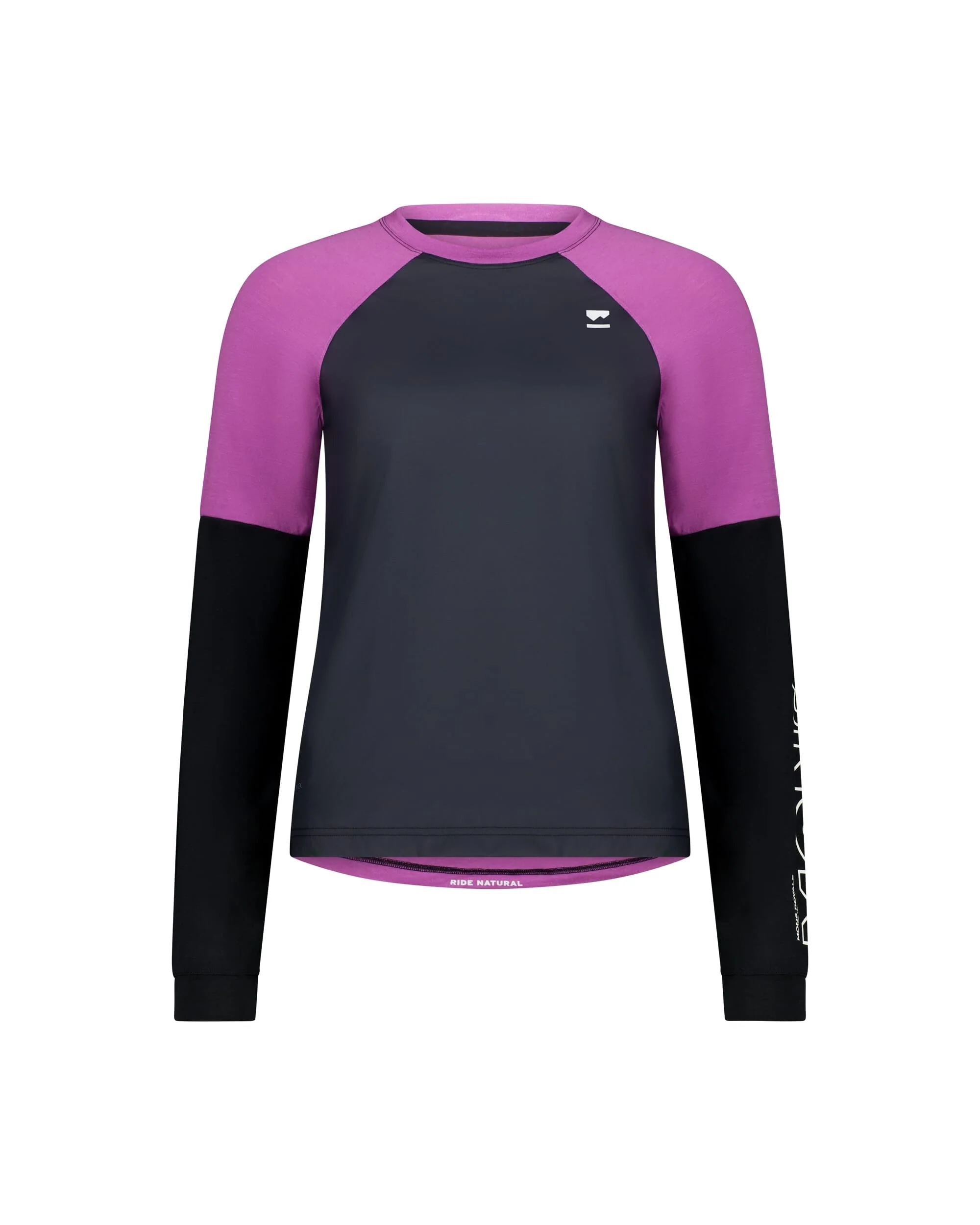 Tarn Merino Bike Wind Jersey - Purple Bolt / Black | Women's Bike Jersey - Image 5
