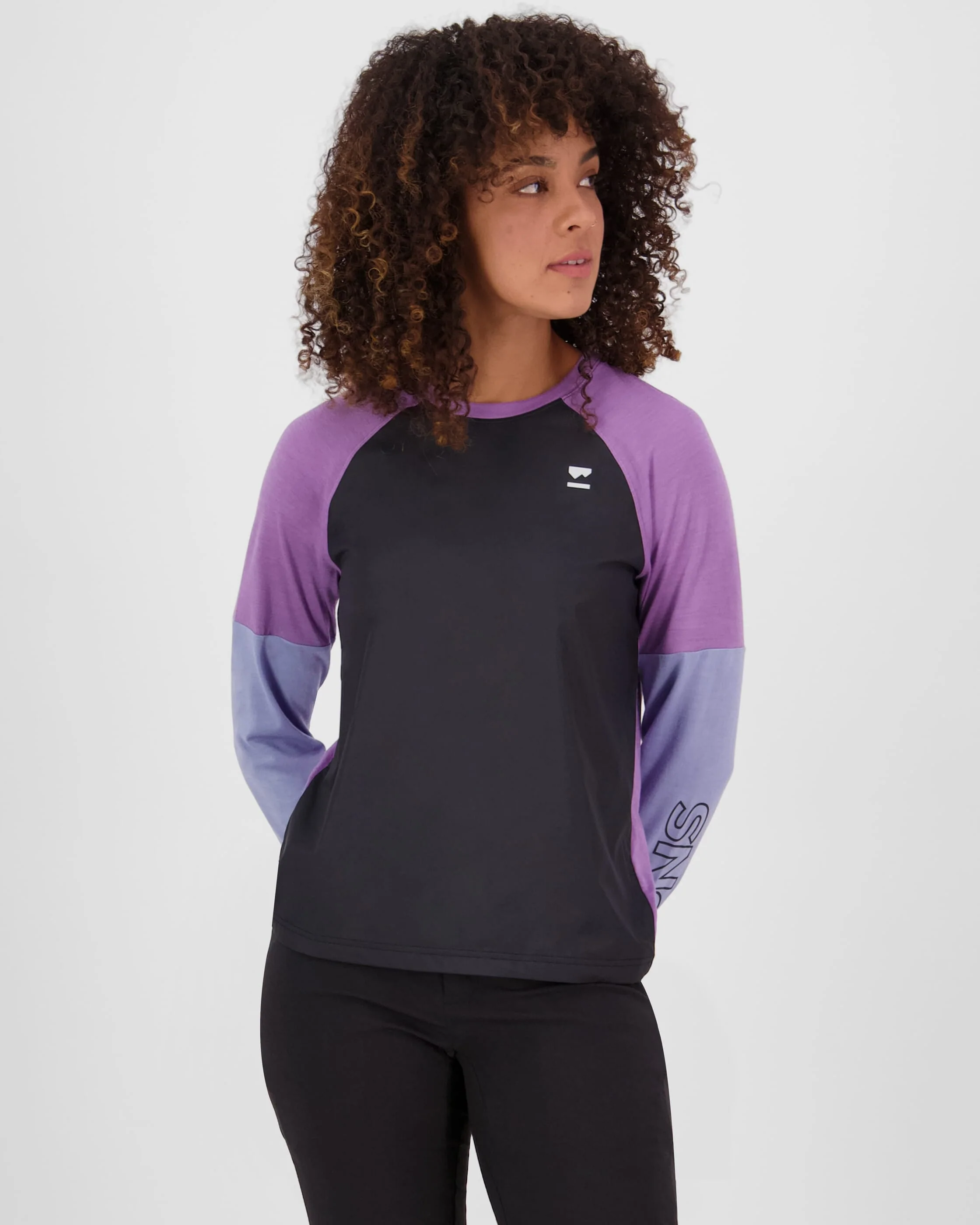 Tarn Merino Bike Wind Jersey - Skyline / Bloom / Black | Women's Bike Jersey - Image 4