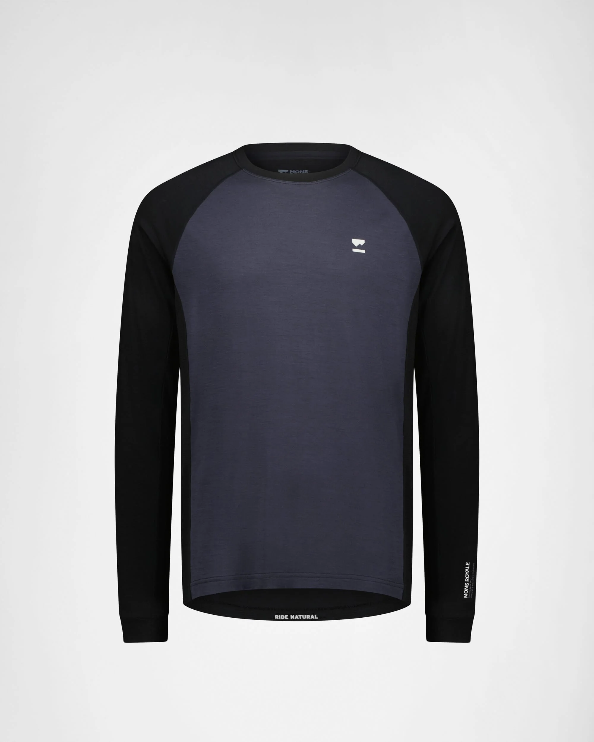 Tarn Merino Long Sleeve - 9 Iron / Black | Men's Long Sleeve Top - Image 5