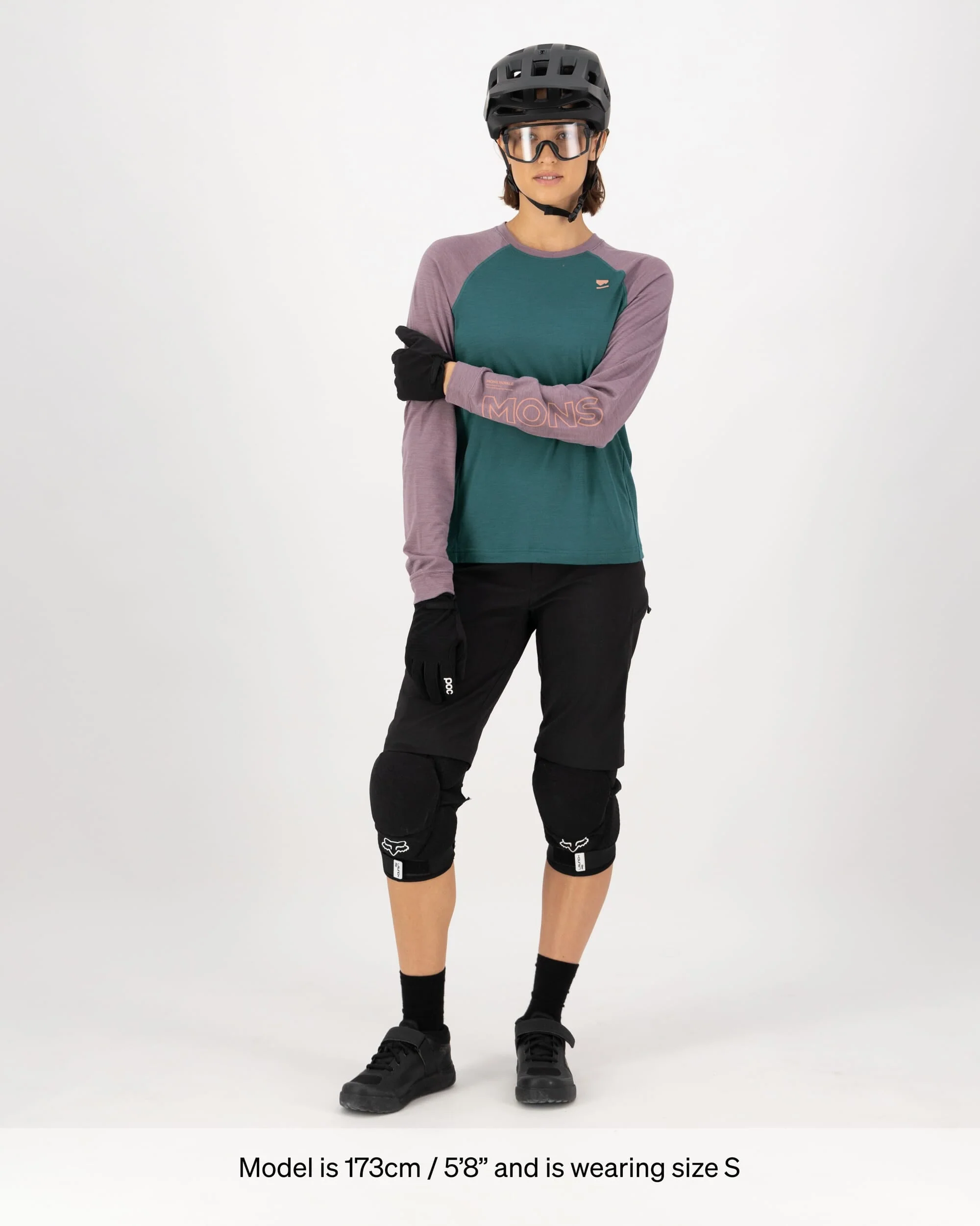 Tarn Merino Long Sleeve - Abyss / Mauve - Image 3