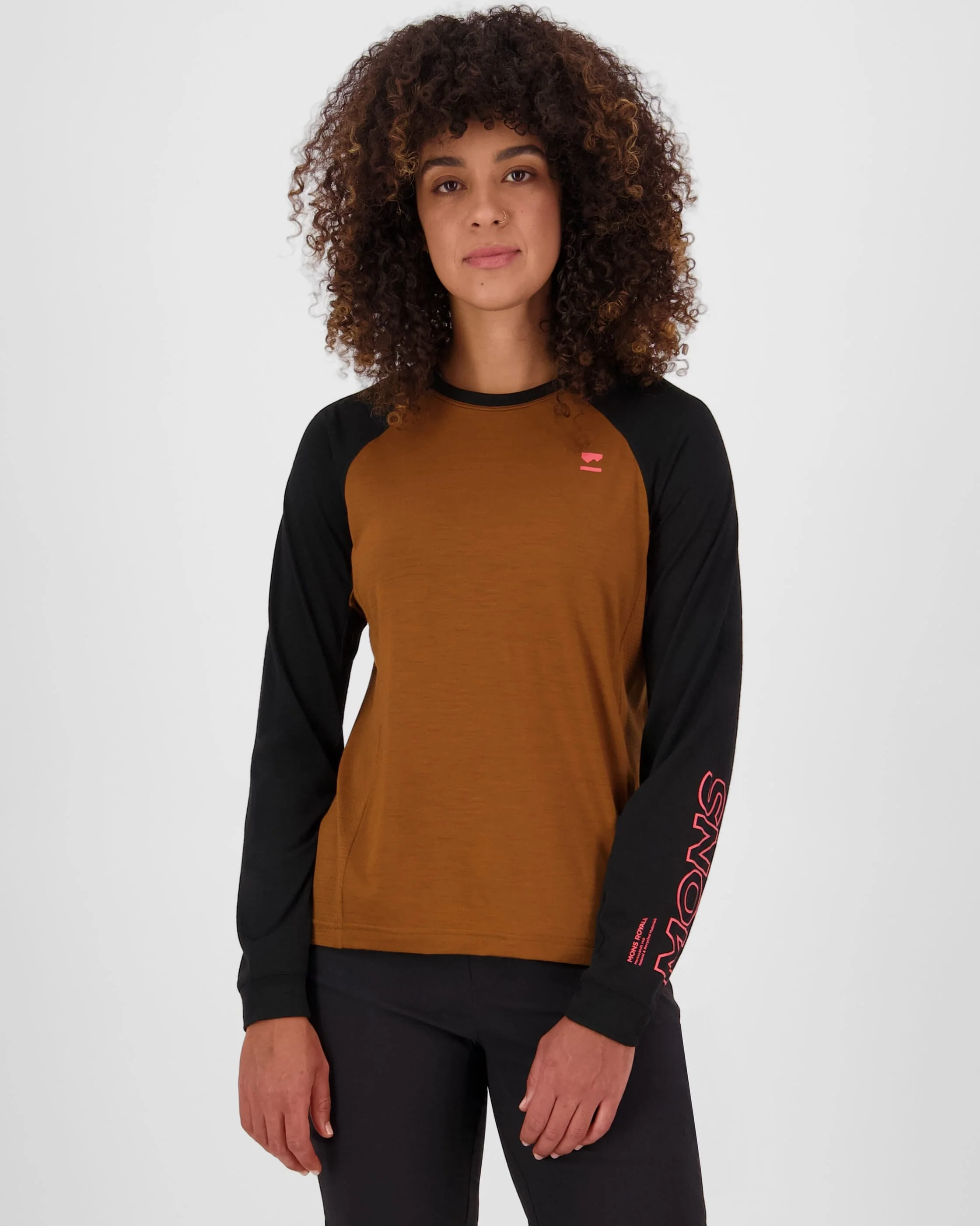 Tarn Merino Long Sleeve - Caramel / Black | Women's Bike Jersey