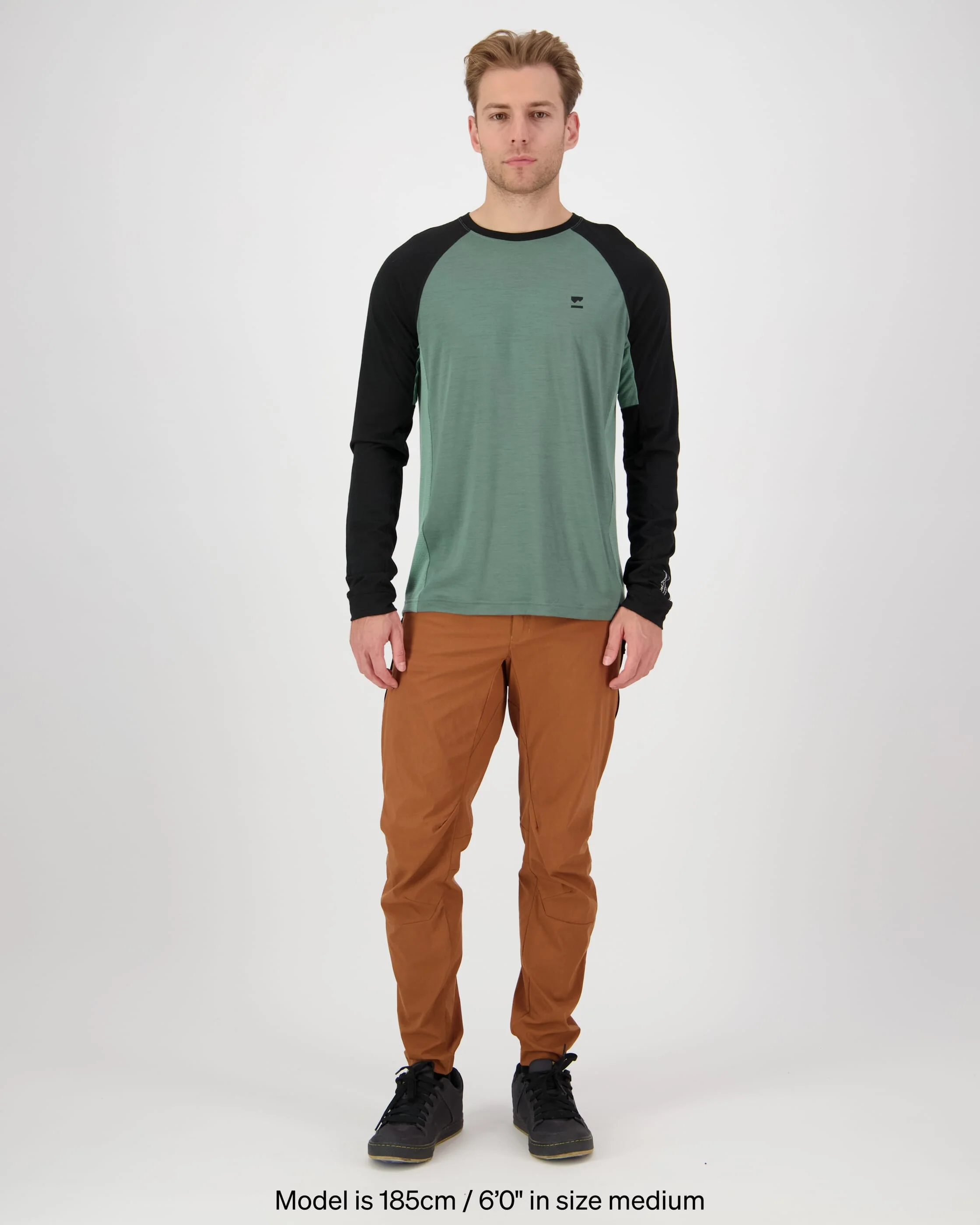 Tarn Merino Long Sleeve - Cypress / Black / Thyme | Men's Bike Jersey - Image 3