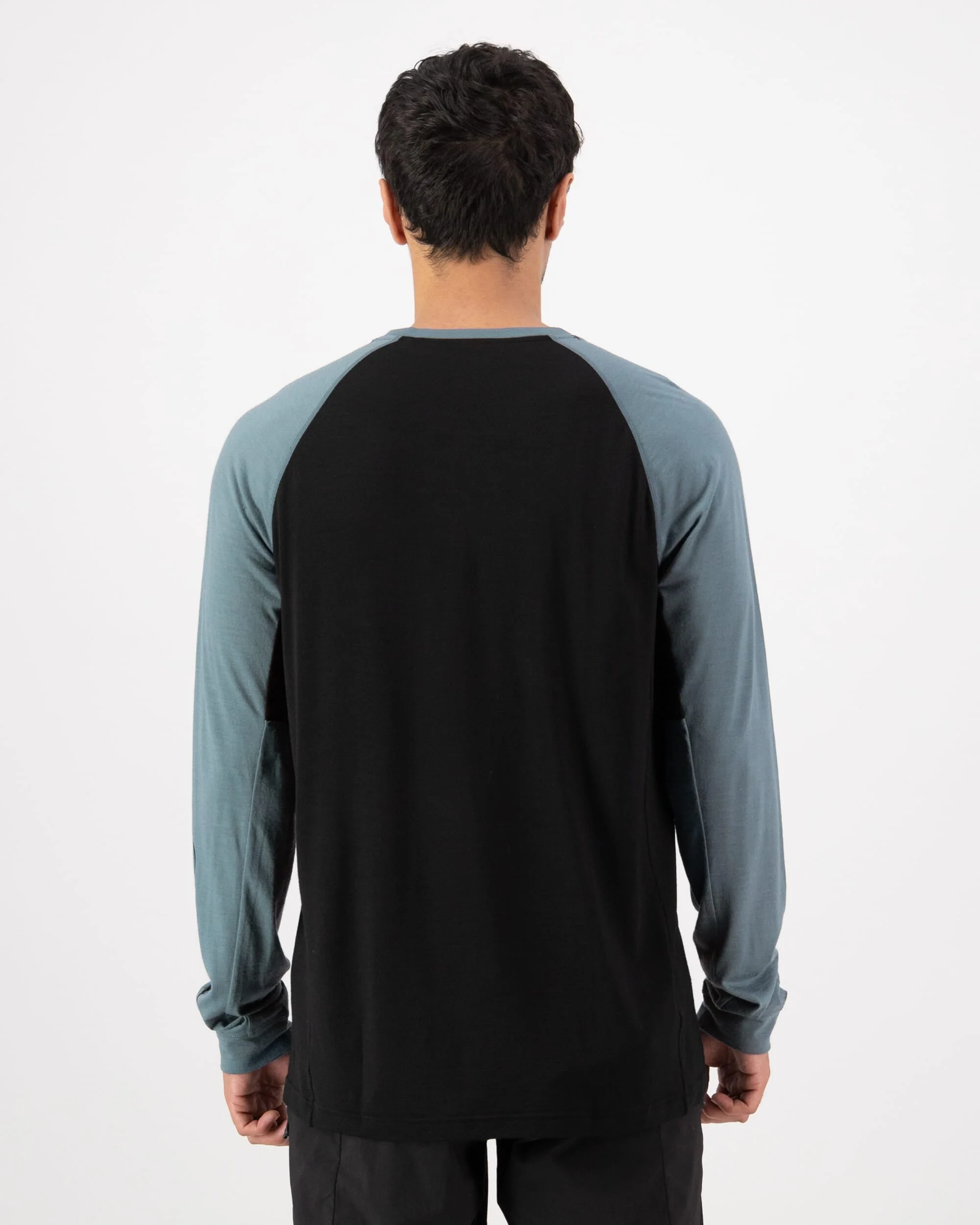 Tarn Merino Long Sleeve - Goblin Blue / Black | Men's Long Sleeve Top - Image 2