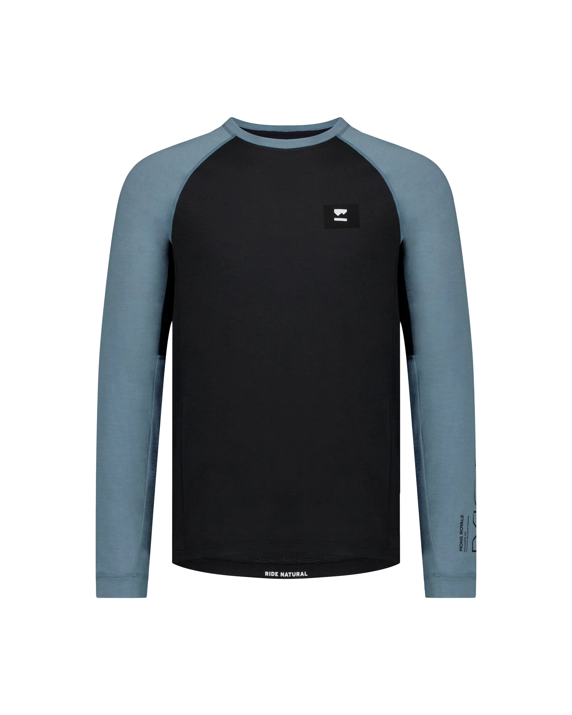 Tarn Merino Long Sleeve - Goblin Blue / Black | Men's Long Sleeve Top - Image 4
