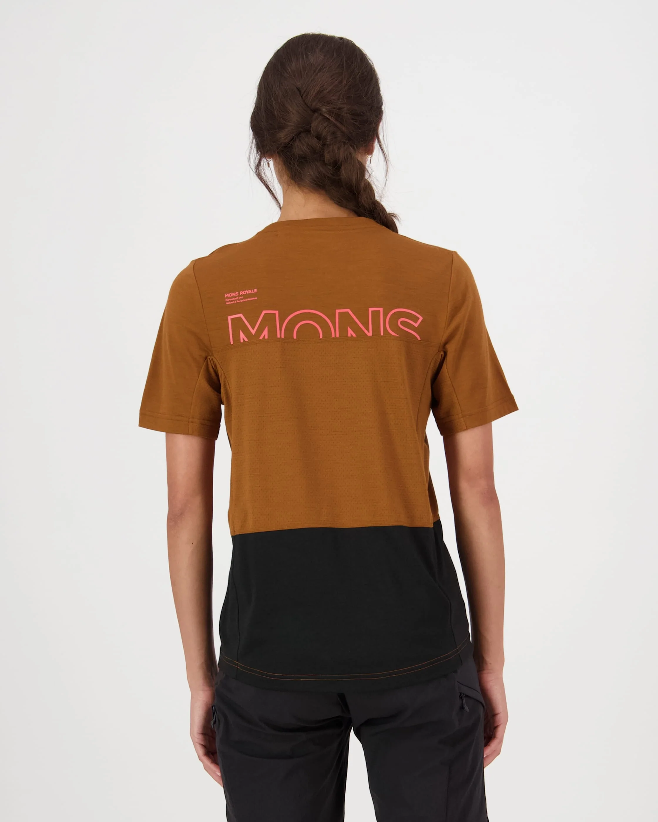 Tarn Merino T-Shirt - Caramel / Black | Women's Bike Jersey - Image 2