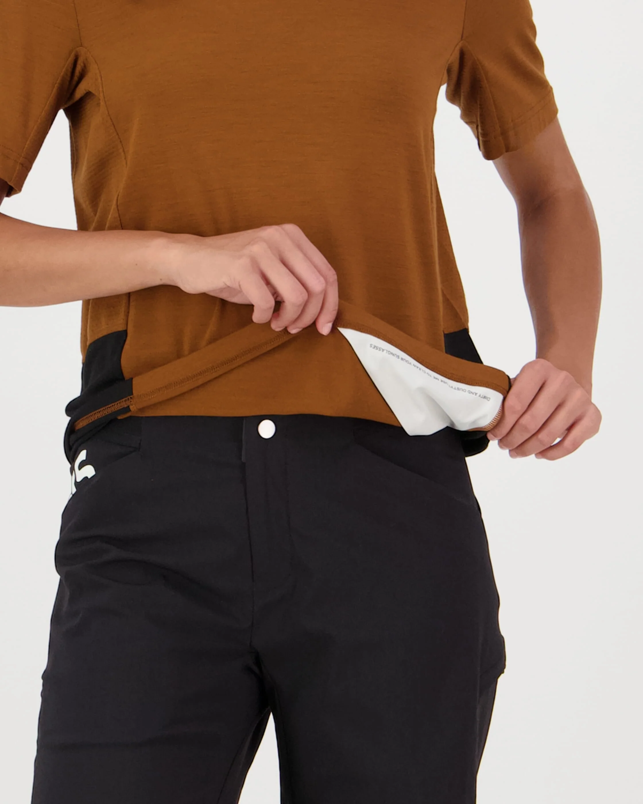 Tarn Merino T-Shirt - Caramel / Black | Women's Bike Jersey - Image 3