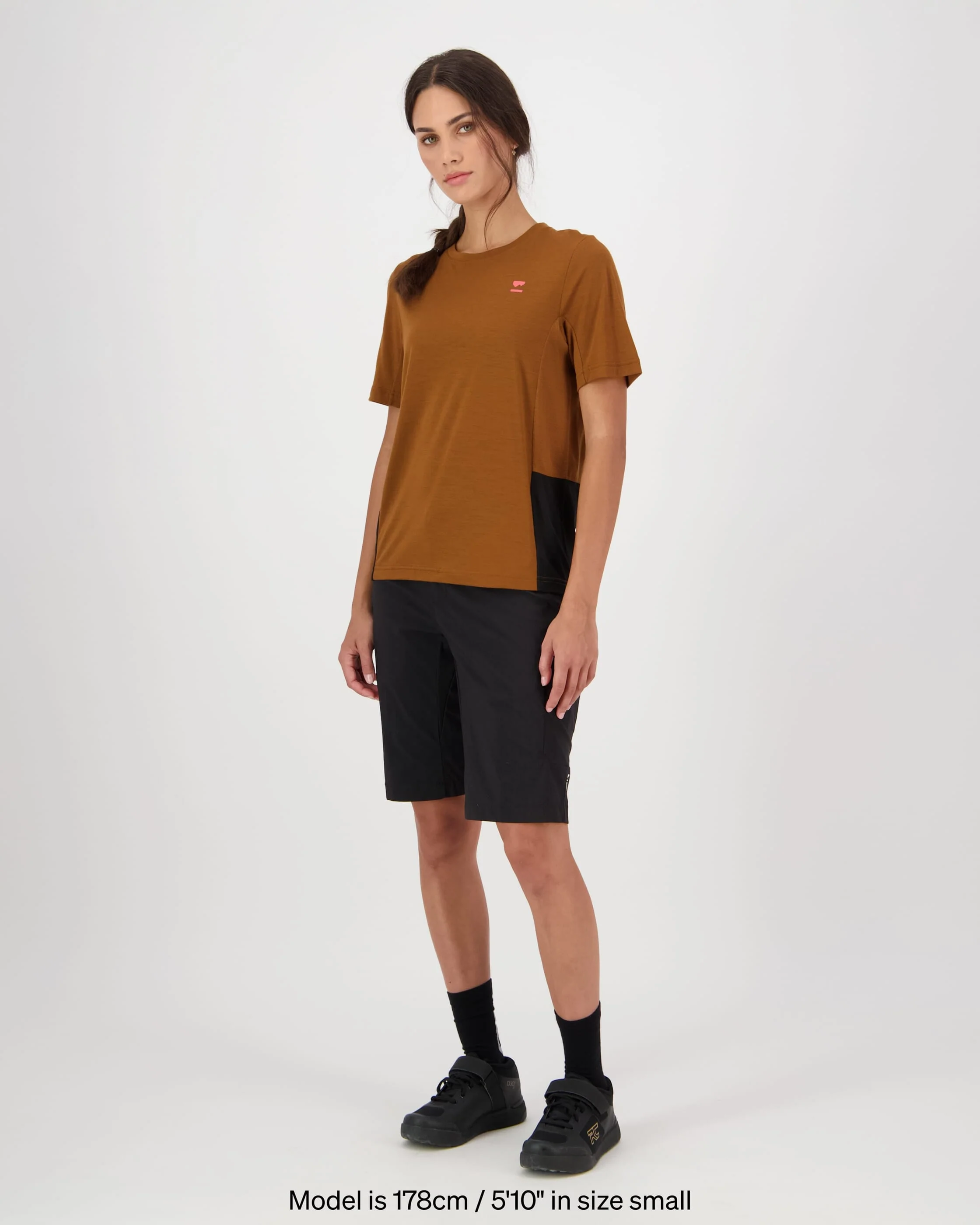 Tarn Merino T-Shirt - Caramel / Black | Women's Bike Jersey - Image 4