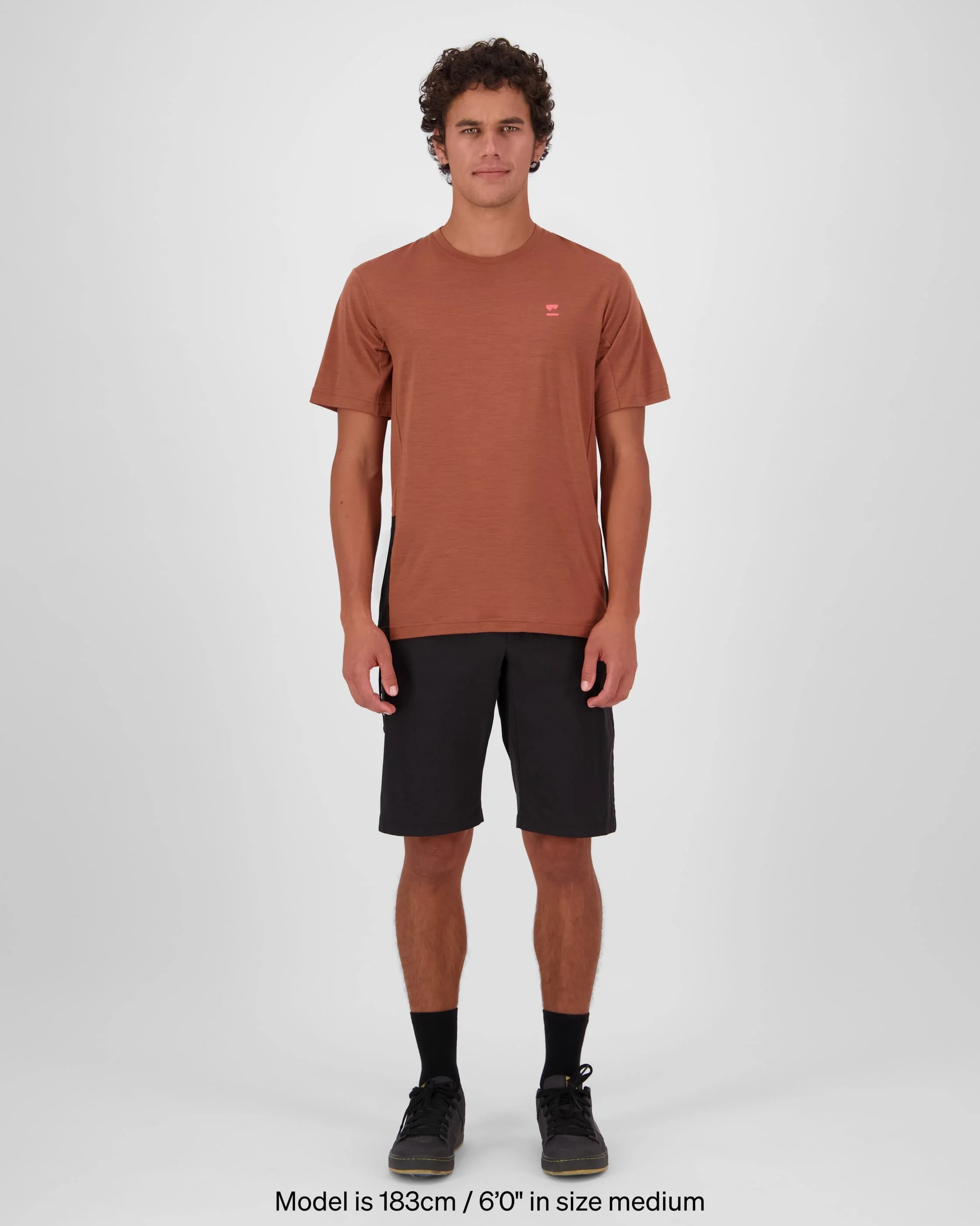 Tarn Merino T-Shirt - Cinnamon / Black | Men's Bike Jersey - Image 3