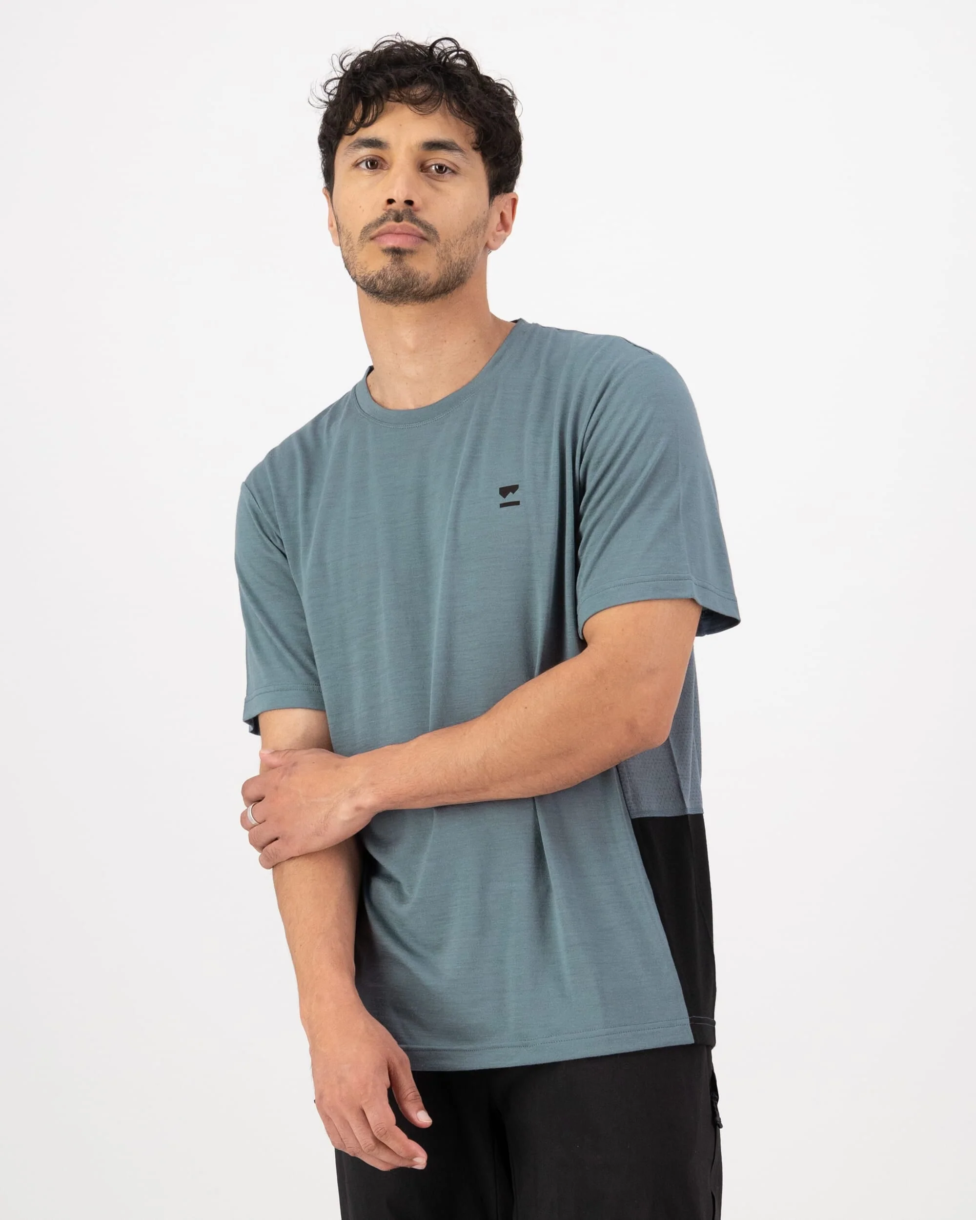 Tarn Merino T-Shirt - Goblin Blue / Black | Men's T-Shirt