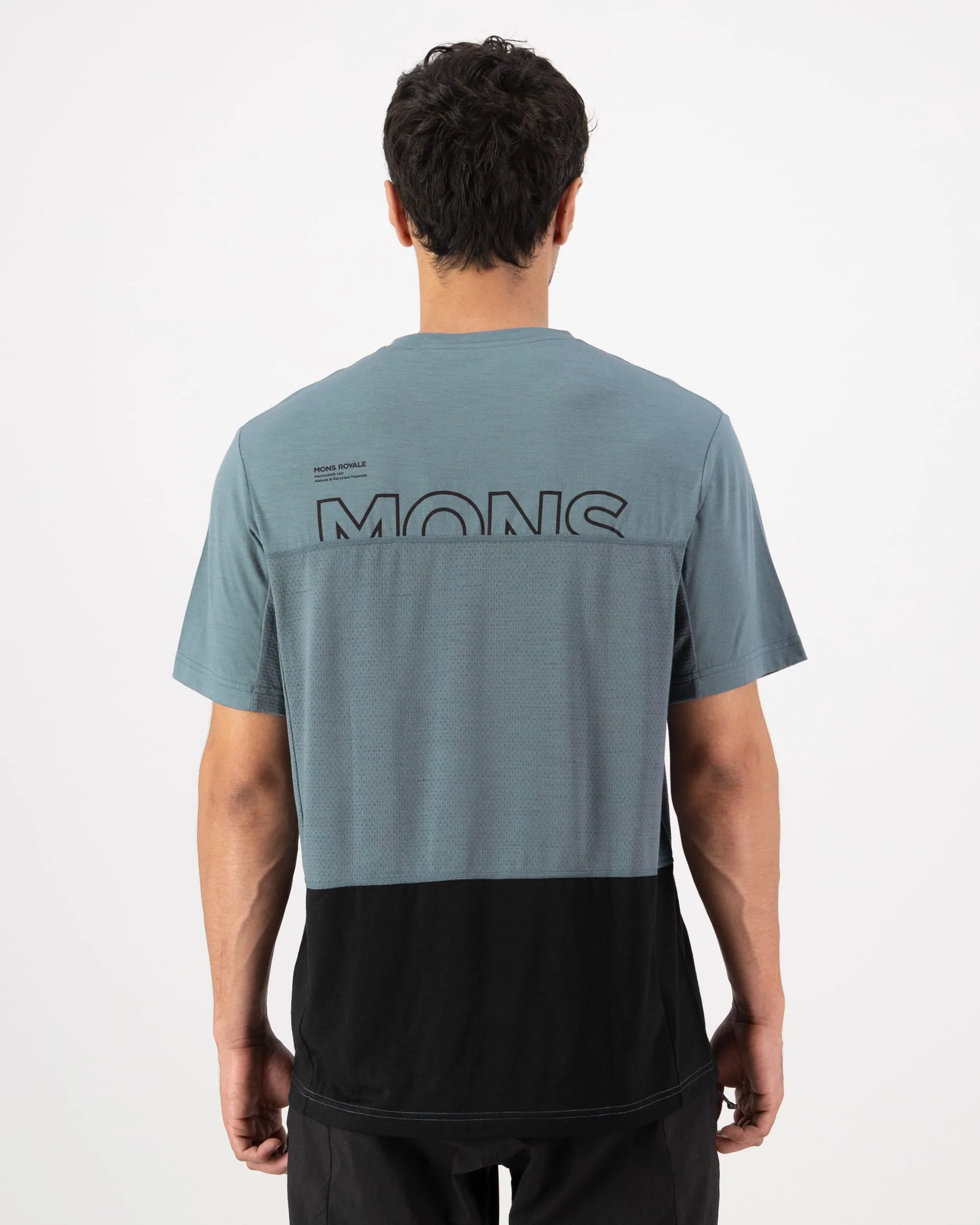 Tarn Merino T-Shirt - Goblin Blue / Black | Men's T-Shirt - Image 2