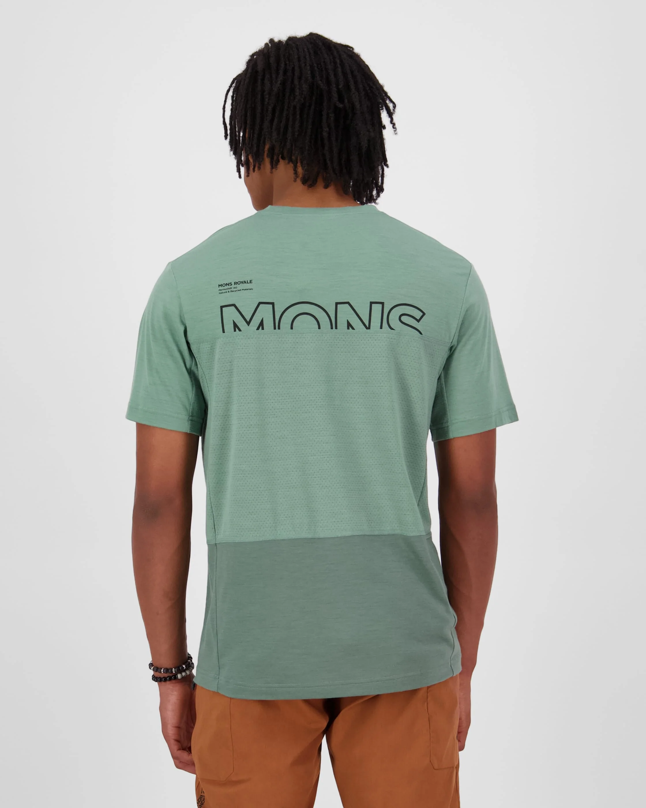 Tarn Merino T-Shirt - Thyme / Cypress | Men's Bike Jersey - Image 2