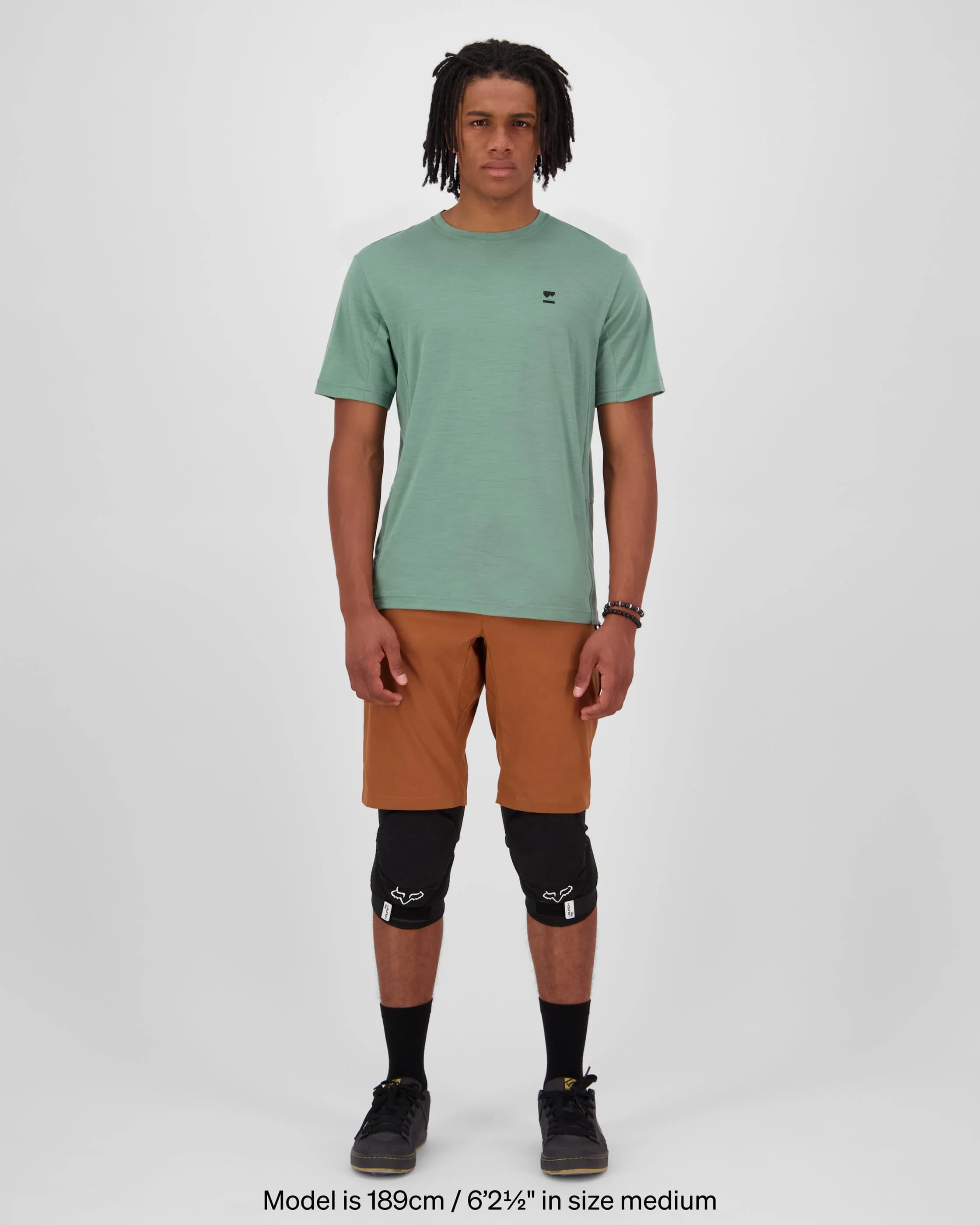 Tarn Merino T-Shirt - Thyme / Cypress | Men's Bike Jersey - Image 3